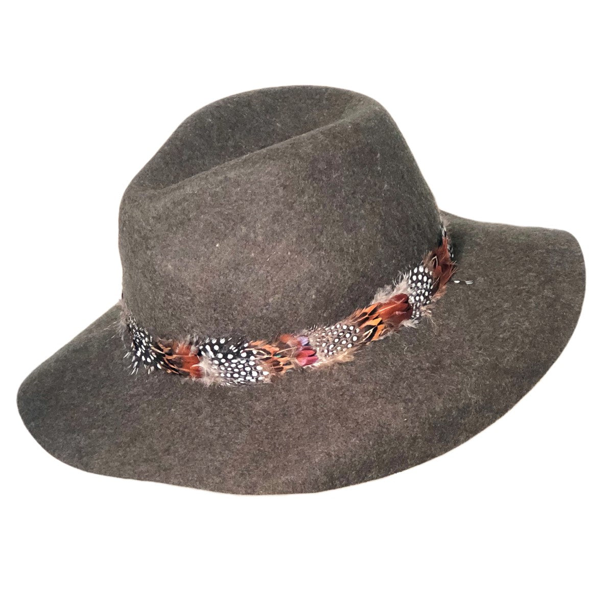 Boho Feather Band Hat for Women - Stylish Wide Brim Sun Hat with Adjustable Ribbon [3 Colors] - Perfect for Beach, Music Festivals & Summer Outfits