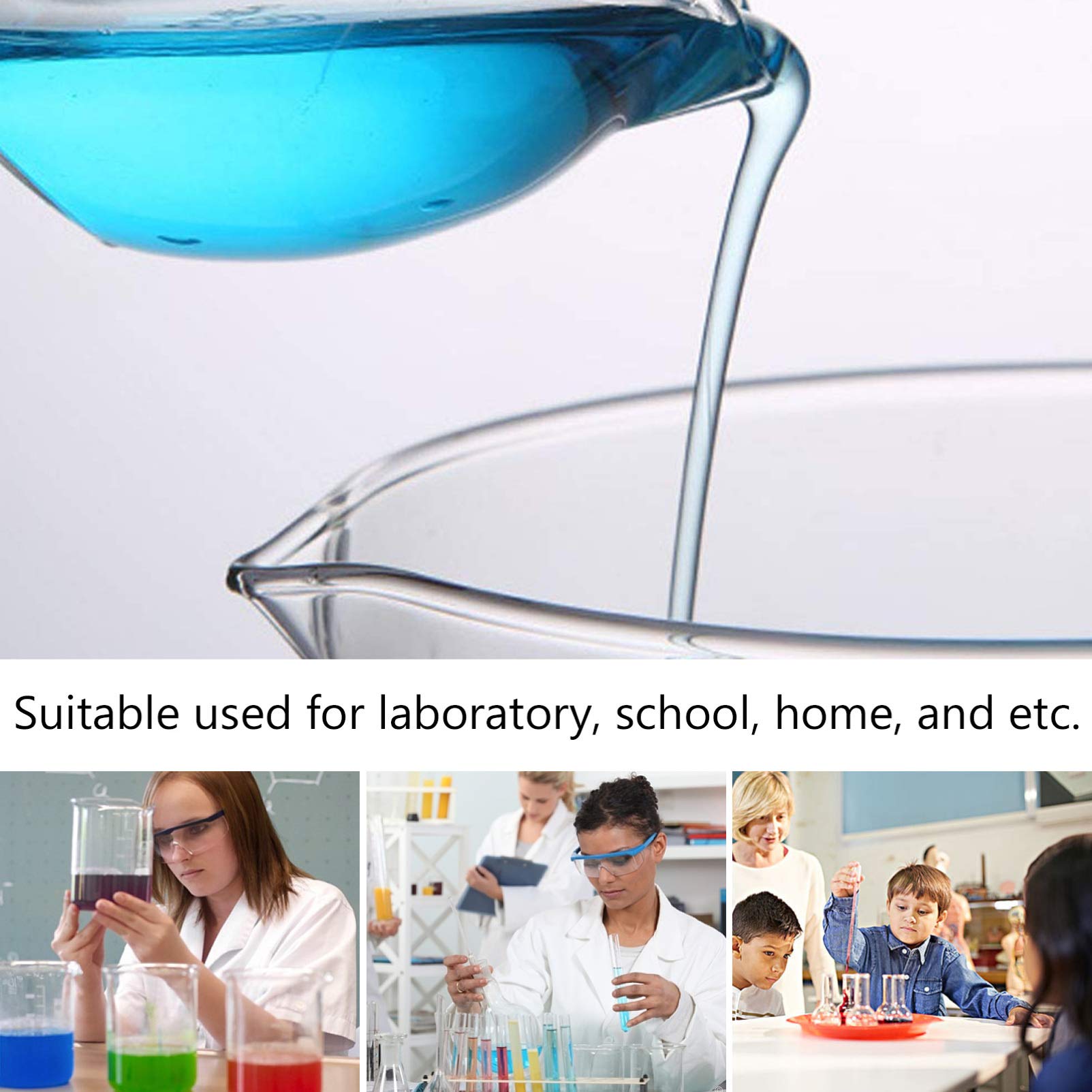 Borosilicate Glass Evaporating Dish with Spout - Round, Flat Bottom, Reusable Lab Basin for Chemistry Experiments & Scientific Research
