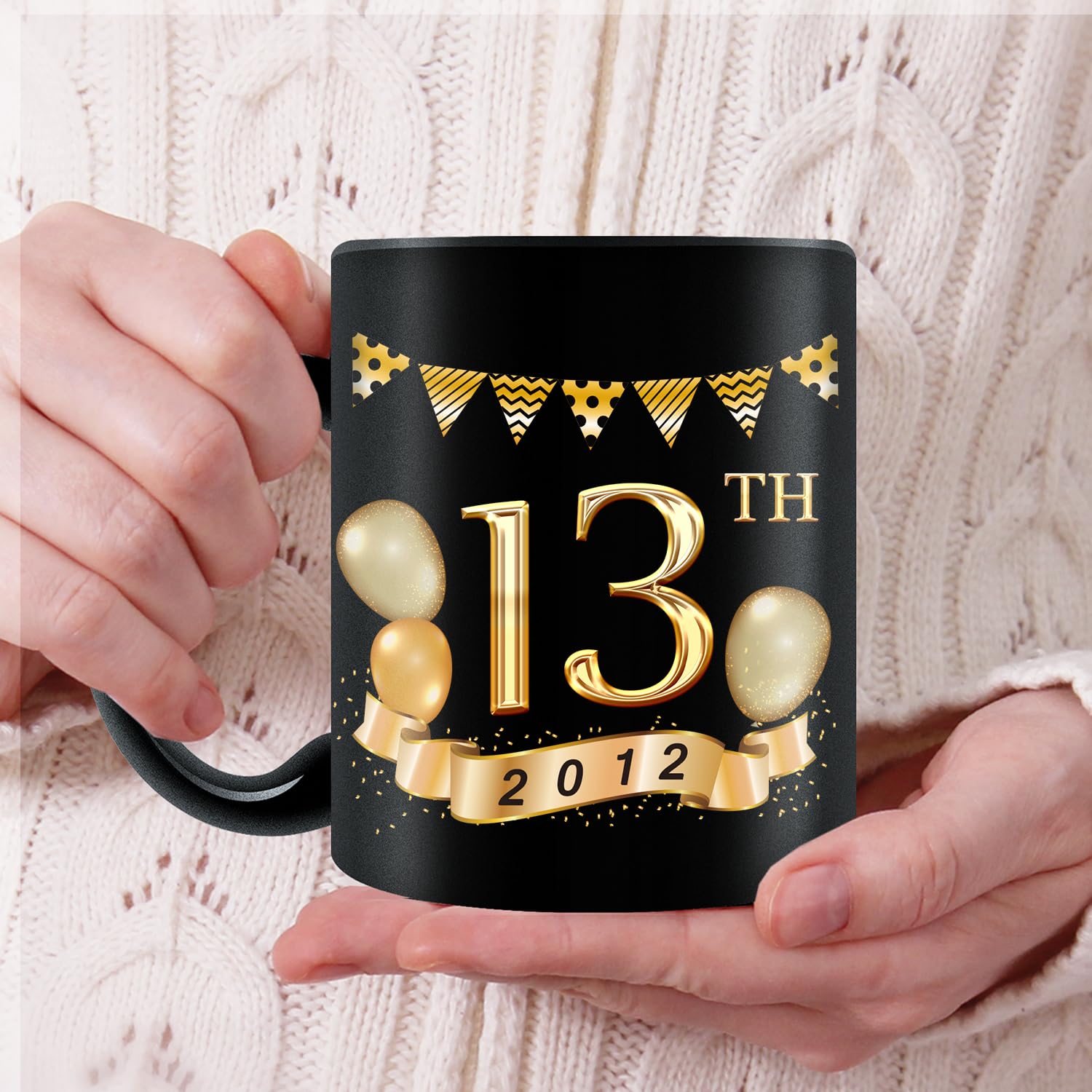 13th Birthday Gifts for Men & Women - Unique 2012 Birthday Present Ideas for 13 Year Olds - Funny Coffee Mug for Teens - Perfect for School, Parties & Celebrations
