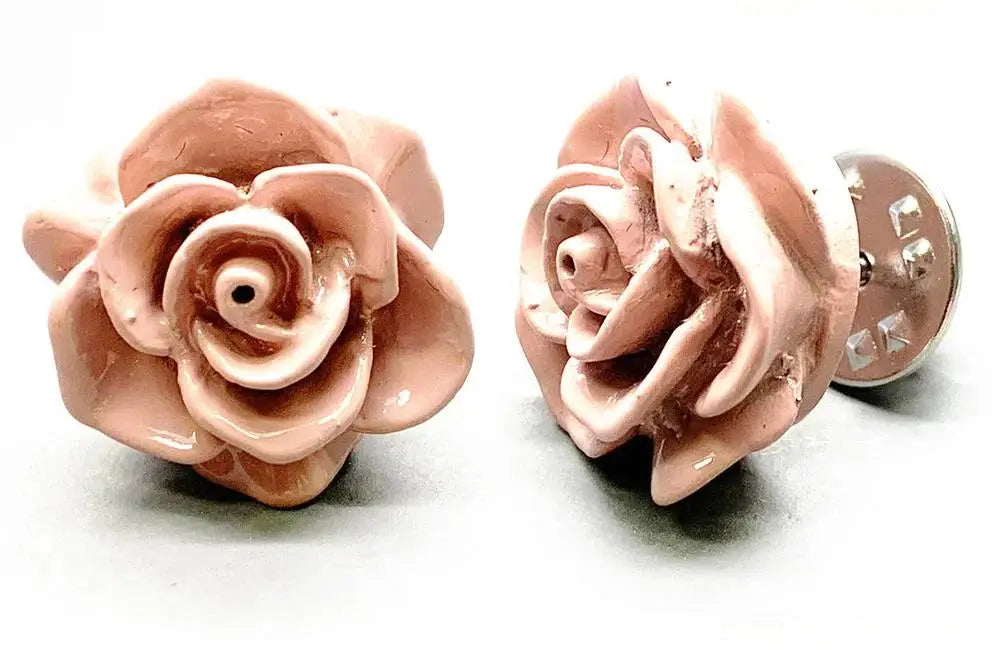 LA Smith Pink Flower Clutch Pin - Elegant Floral Brooch for Women's Fashion Accessories | Perfect for Dresses, Jackets, Bags & Special Occasions