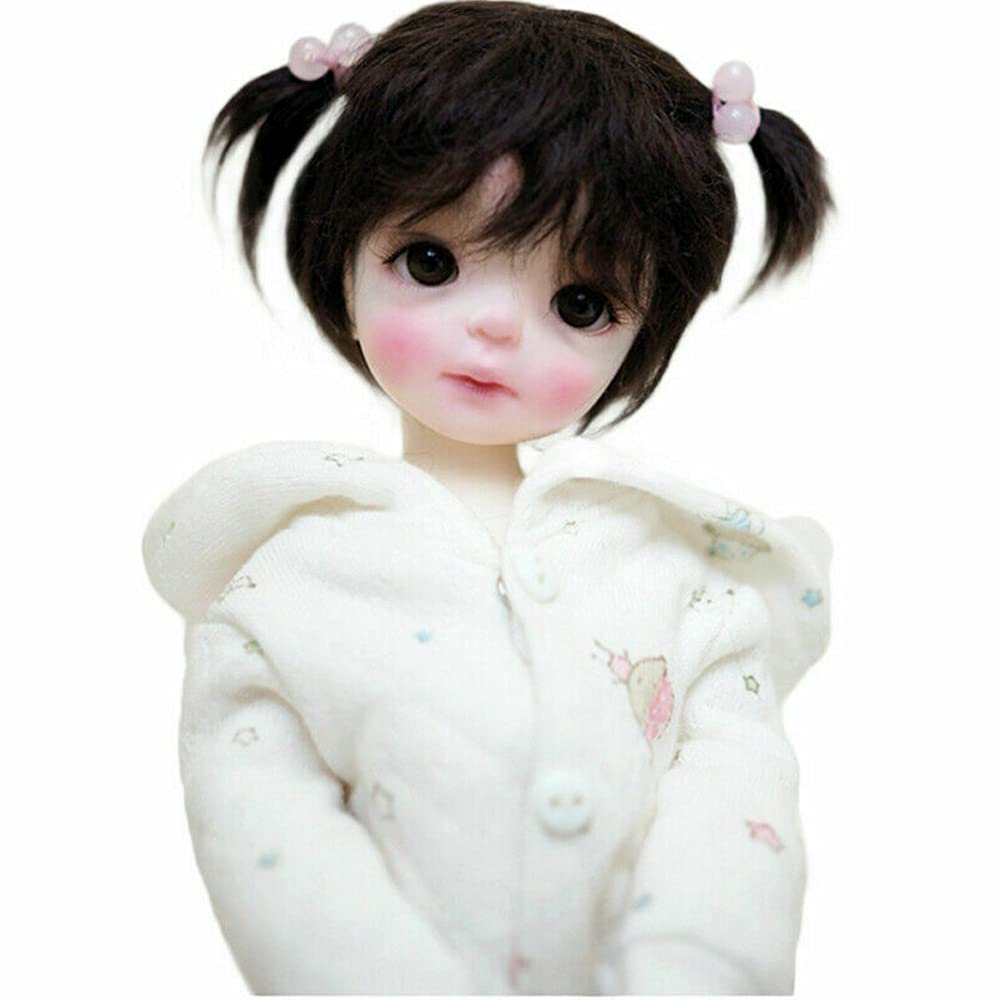 WELLVEUS 1/6 Scale BJD Doll with Resin Jointed Body - Complete Set with Face Makeup, Eyes & Wig - Perfect Christmas Gift for Collectors & Doll Enthusiasts - Great for Display, Photography & Role Play