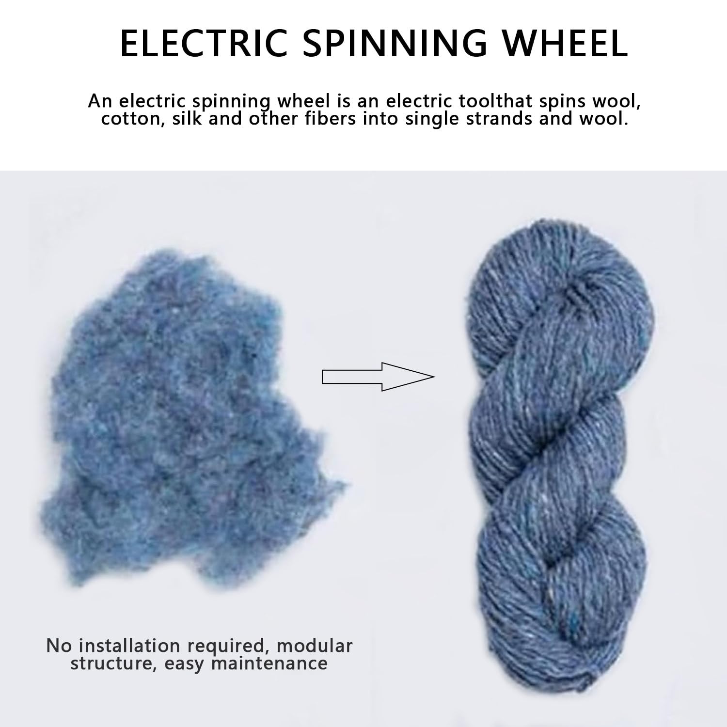 12V Mini Electric Spinning Wheel for Wool Yarn - Adjustable Speed Spinning Machine with 12mm Feeding Opening - Handcraft Yarn Winding Tool for DIY Knitting, Weaving & Fiber Arts (Purple) - Perfect for Home Crafting, Spinning Wool into Yarn & Creative Textile Projects