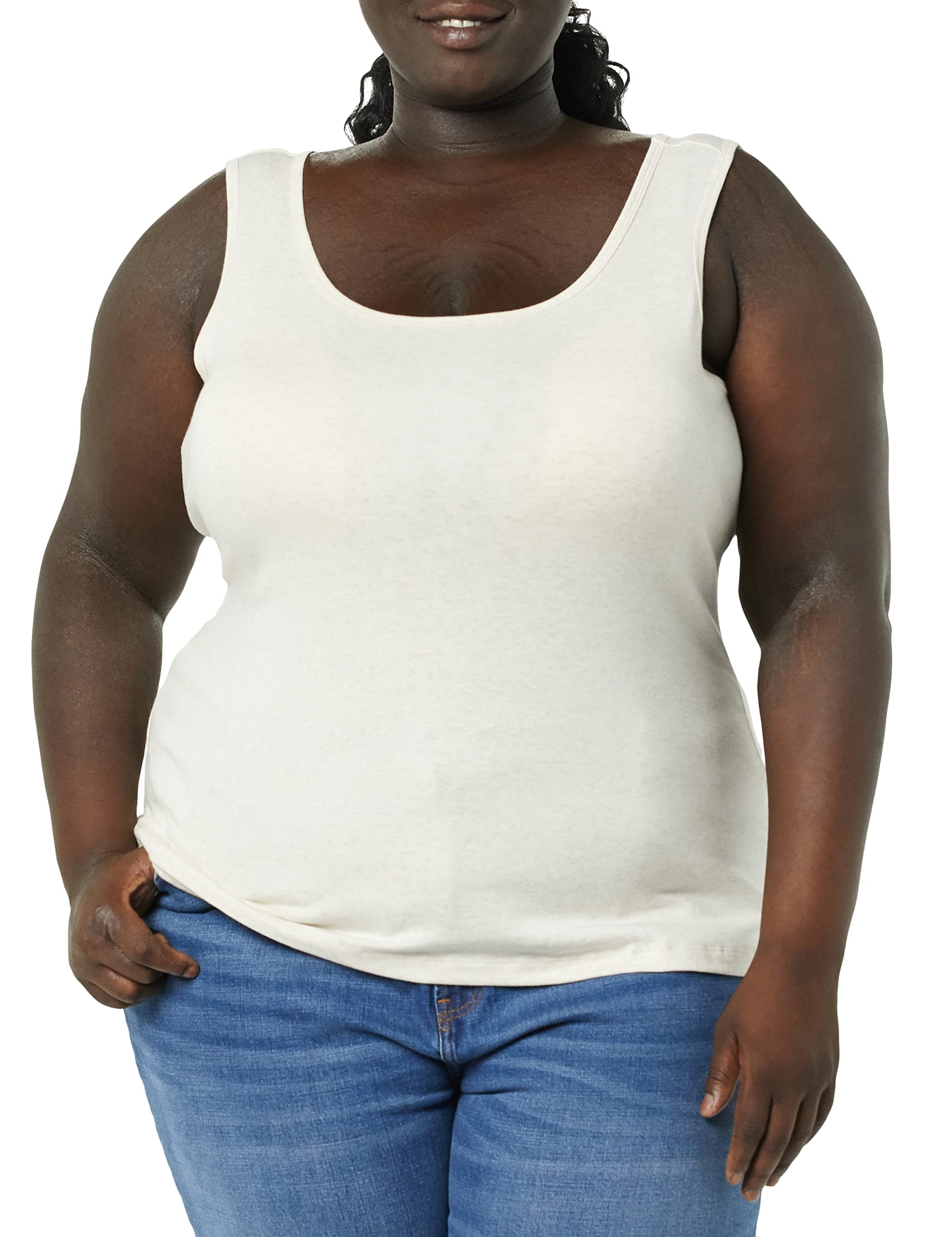 Amazon Essentials Women's Plus Size Tank Tops - Soft Breathable Cotton Camisoles (3-Pack) | Comfortable Layering Piece for Workout, Yoga & Casual Wear