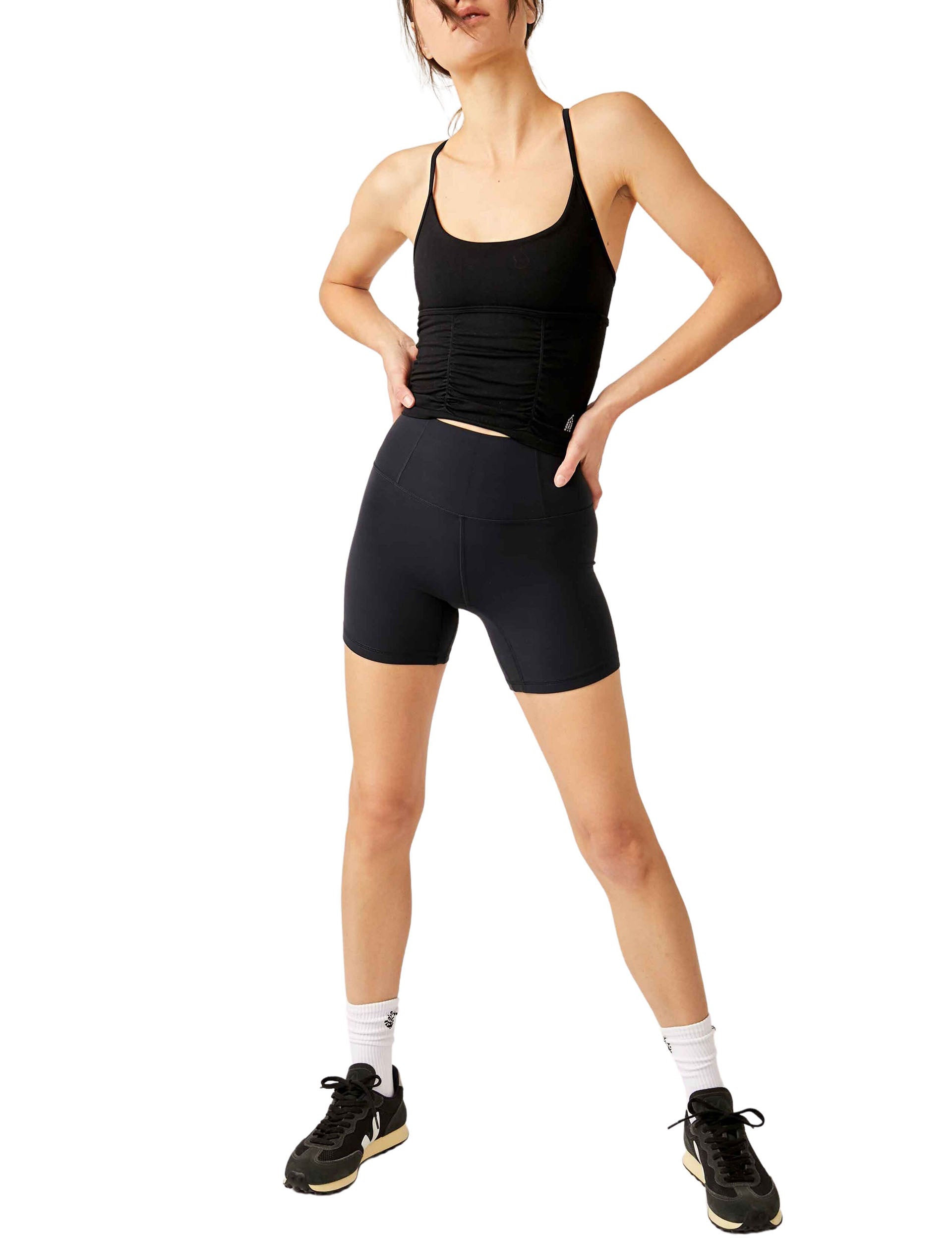 Never Better High-Waisted Bike Shorts for Women - Black - Perfect for Cycling, Workouts & Yoga