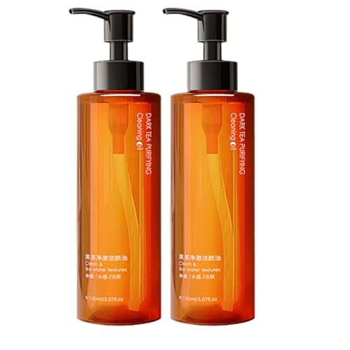 Gentle Dark Tea Cleansing Oil for Face Makeup Removal - Deep Cleaning & Speedy Makeup Remover (2 Pack) - Perfect for Daily Skincare & Sensitive Skin