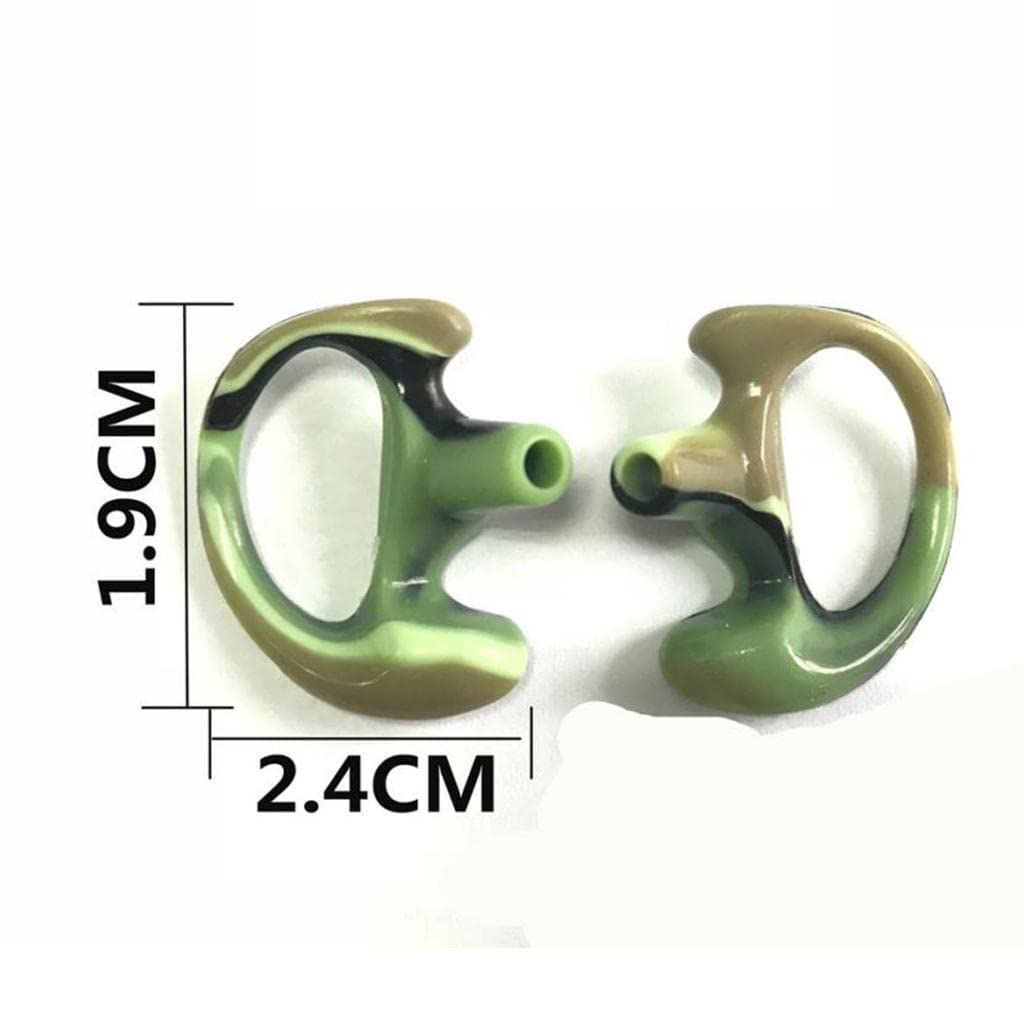 Premium Silicone Replacement Ear Tips for Radio Headsets - Left & Right Pair - Comfortable & Durable Earbuds for Air Tube, Acoustic Coil, and Audio Earpieces - Perfect for Aviation, Security, and Communication Professionals
