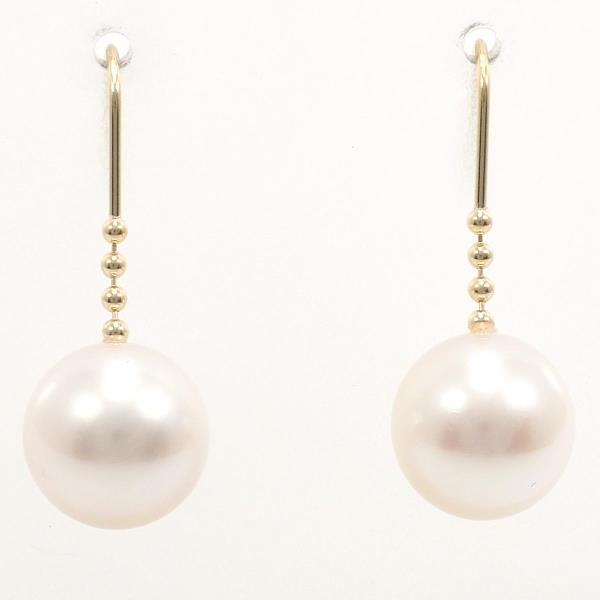 18K Yellow Gold Pearl Earrings for Women – Elegant Stud Earrings with Freshwater Pearls – Perfect for Weddings, Parties & Special Occasions