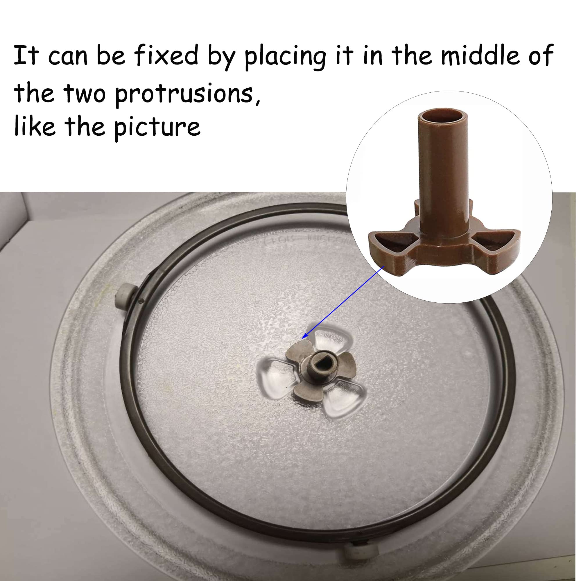 0.94 Inch Microwave Turntable Coupler Replacement - Small Microwave Oven Roller Guide Support Shaft for Glass Tray Drive (Pack of 2) - Perfect for GE, Whirlpool, Samsung & More | Fixes Broken Microwave Turntable Rotation