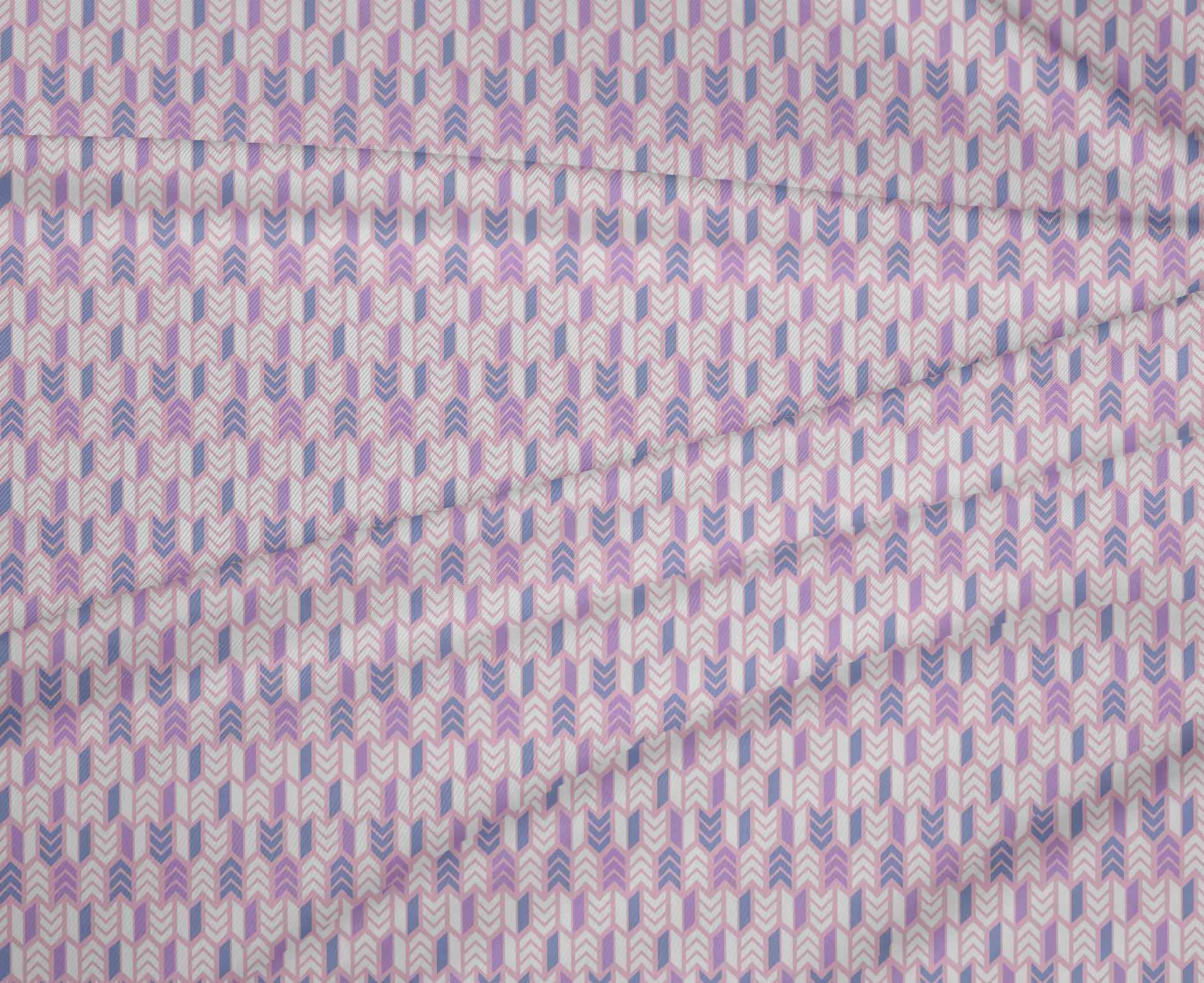 oneOone Polyester Spandex Fabric - Arrow & Parallelogram Geometric Print - 56 Inches Wide by the Yard | Perfect for Upholstery, DIY Crafts, and Fashion Design Projects