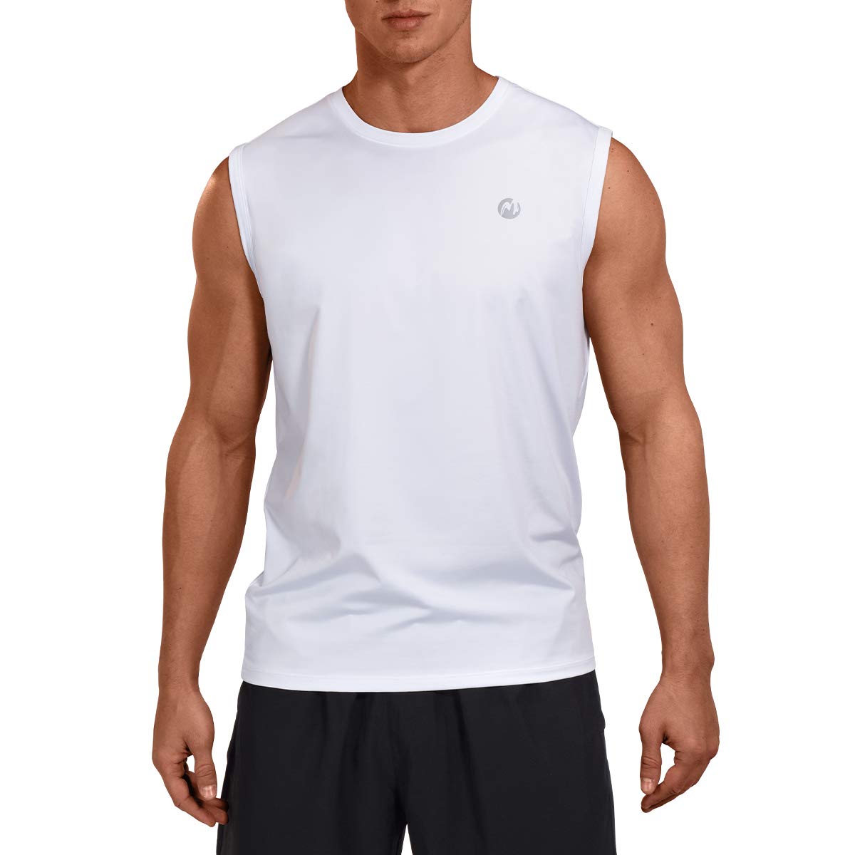 M MOTEEPI Men's Sleeveless Muscle Shirts - Quick Dry Workout Tank Tops for Gym, Running & Athletic Training - Breathable Performance Shirts for Men