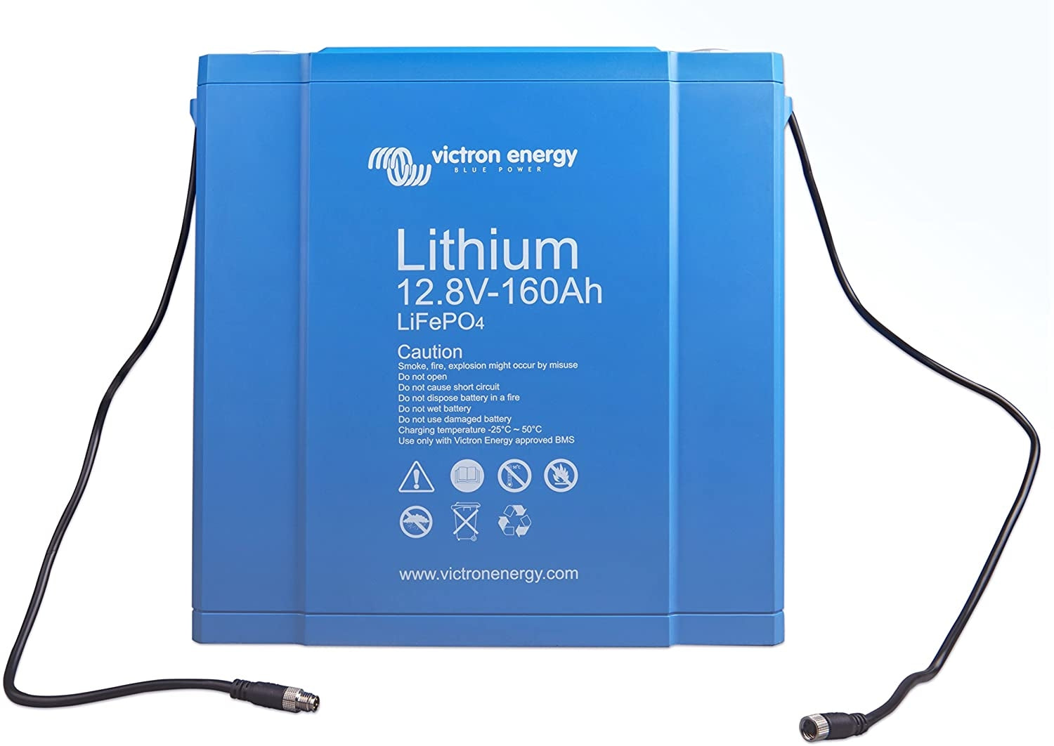 Victron Energy LiFePO4 Battery 12.8V 160Ah Smart Lithium Iron Phosphate Deep Cycle Battery for Solar, RV, Marine & Off-Grid Power Systems