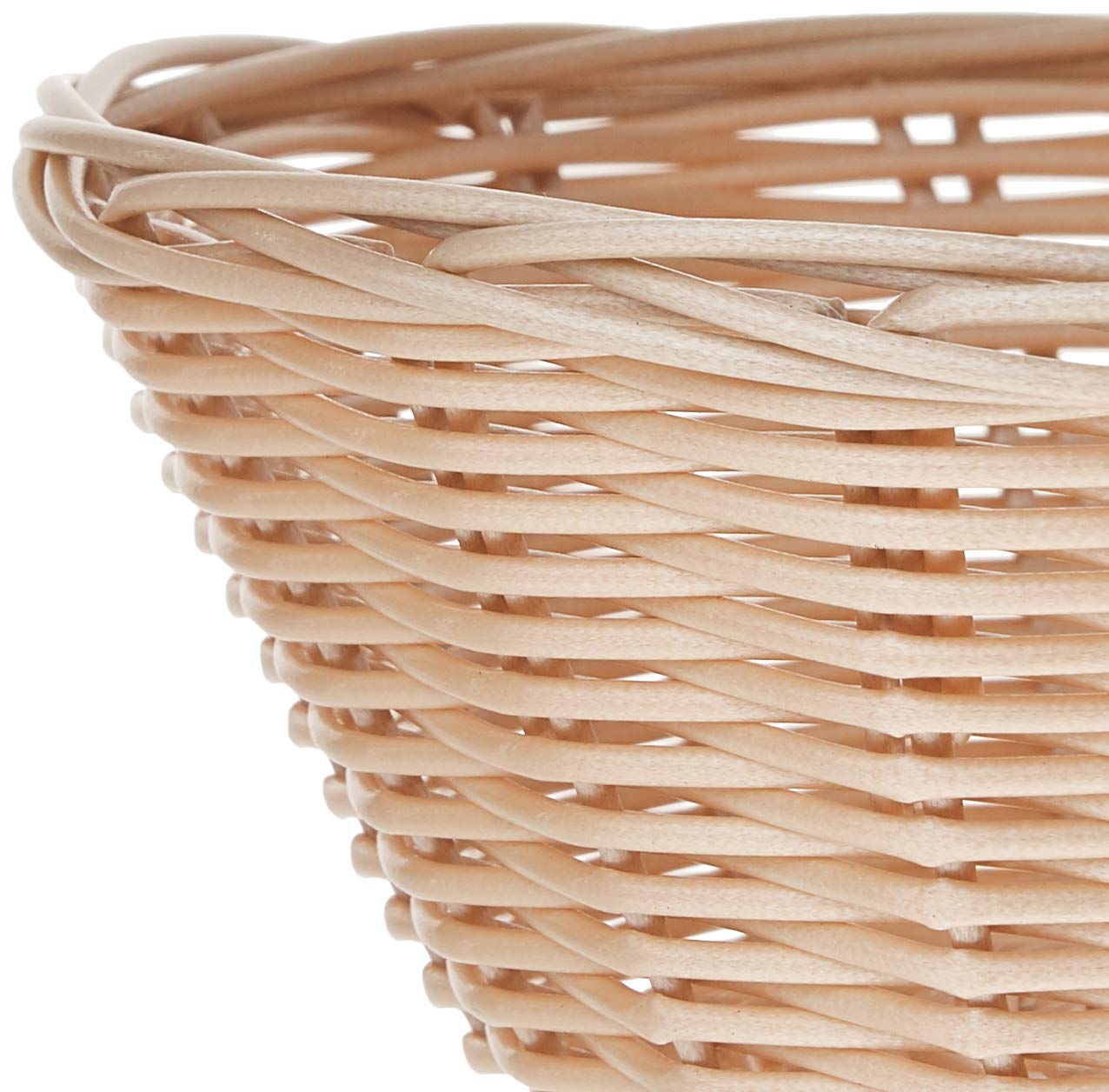 Premium Round Woven Bread Baskets Set of 12 - Durable Polypropylene Serving Baskets for Bread Rolls, Pastries & Baked Goods - Ideal for Restaurants, Bakeries & Home Kitchen Use - Beige (BB-8R)