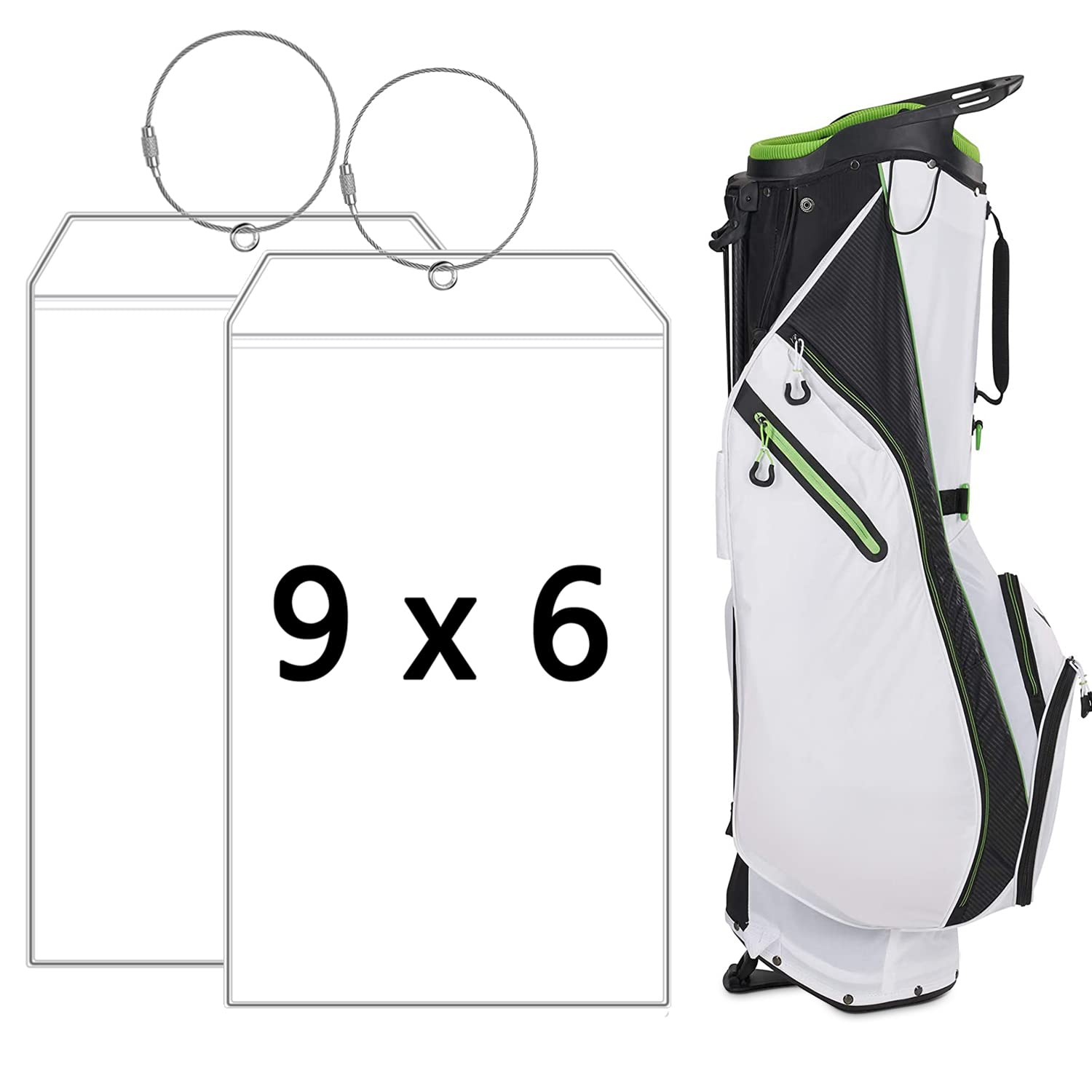2 Pack Extra Large Clear Plastic Luggage Tags 9