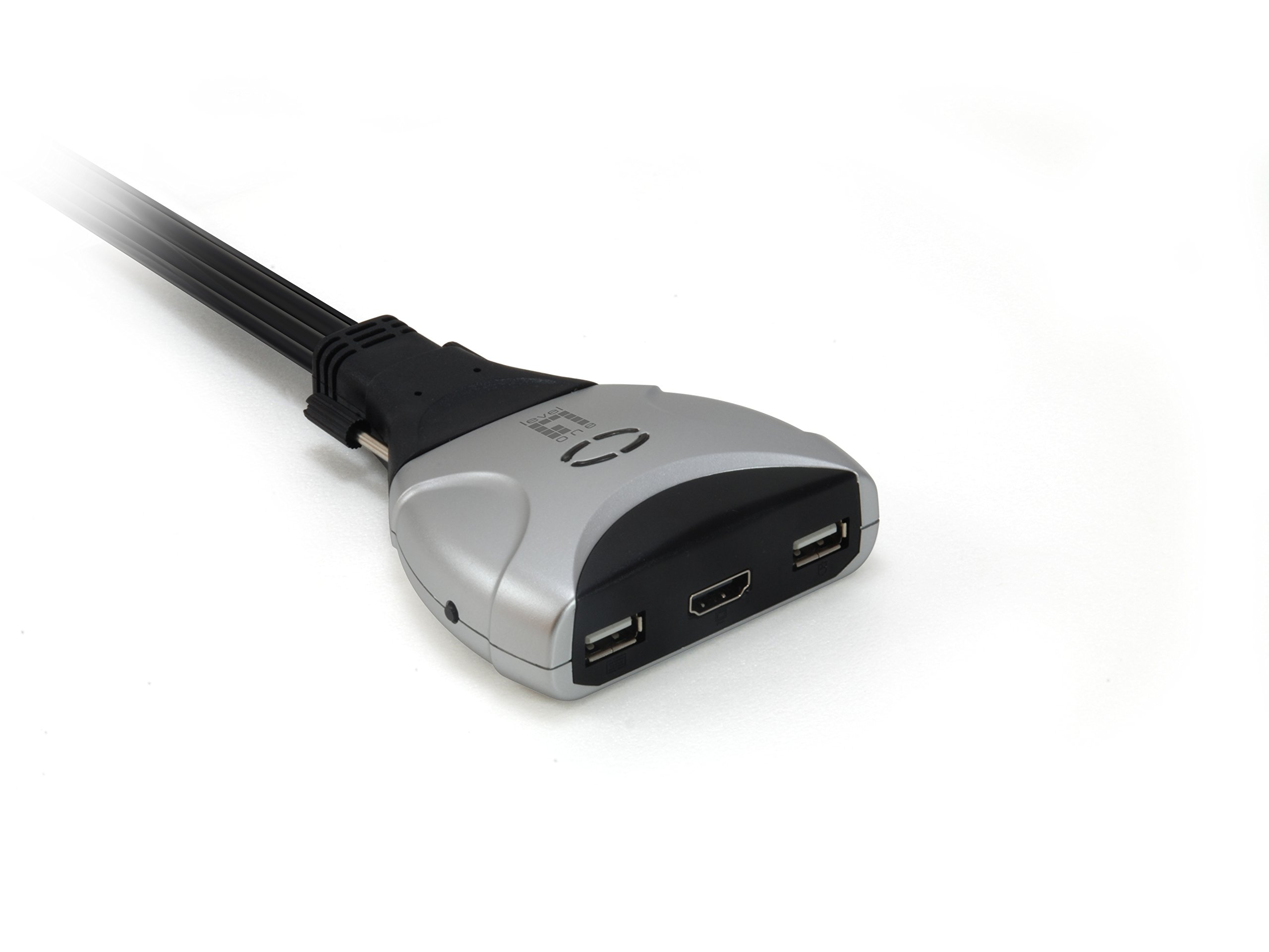 Level One KVM-0290 Switch - 2 Port USB KVM Switch for Dual Monitor Setup | Perfect for Home Office & Gaming PC Setup