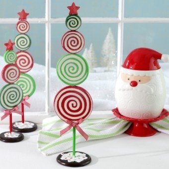 Hallmark Swirl Candy Tree Large - Elegant Holiday Decor for Christmas, Parties & Home Decorations | Perfect for Festive Centerpieces, Gift Displays & Seasonal Celebrations