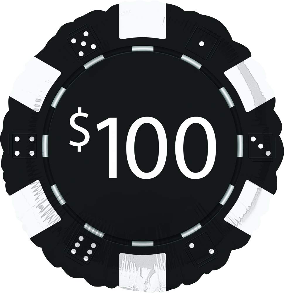 Casino Night Party Decorations - 5-Piece Poker Chips & Balloon Bouquet Set for Poker Games, Gambling Theme Parties, and Vegas-Style Events