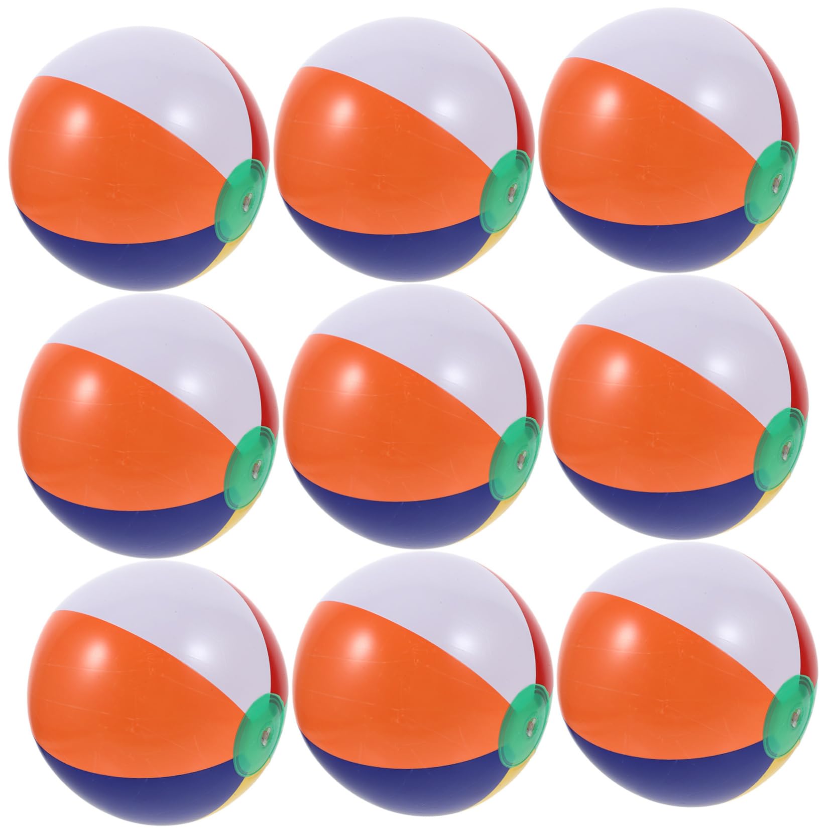 12-Pack Colorful Inflatable Beach Balls - Outdoor Swimming Pool Toys for Kids & Adults, PVC Sports Balls for Summer Parties, Beach Games, Backyard Fun, and Water Activities