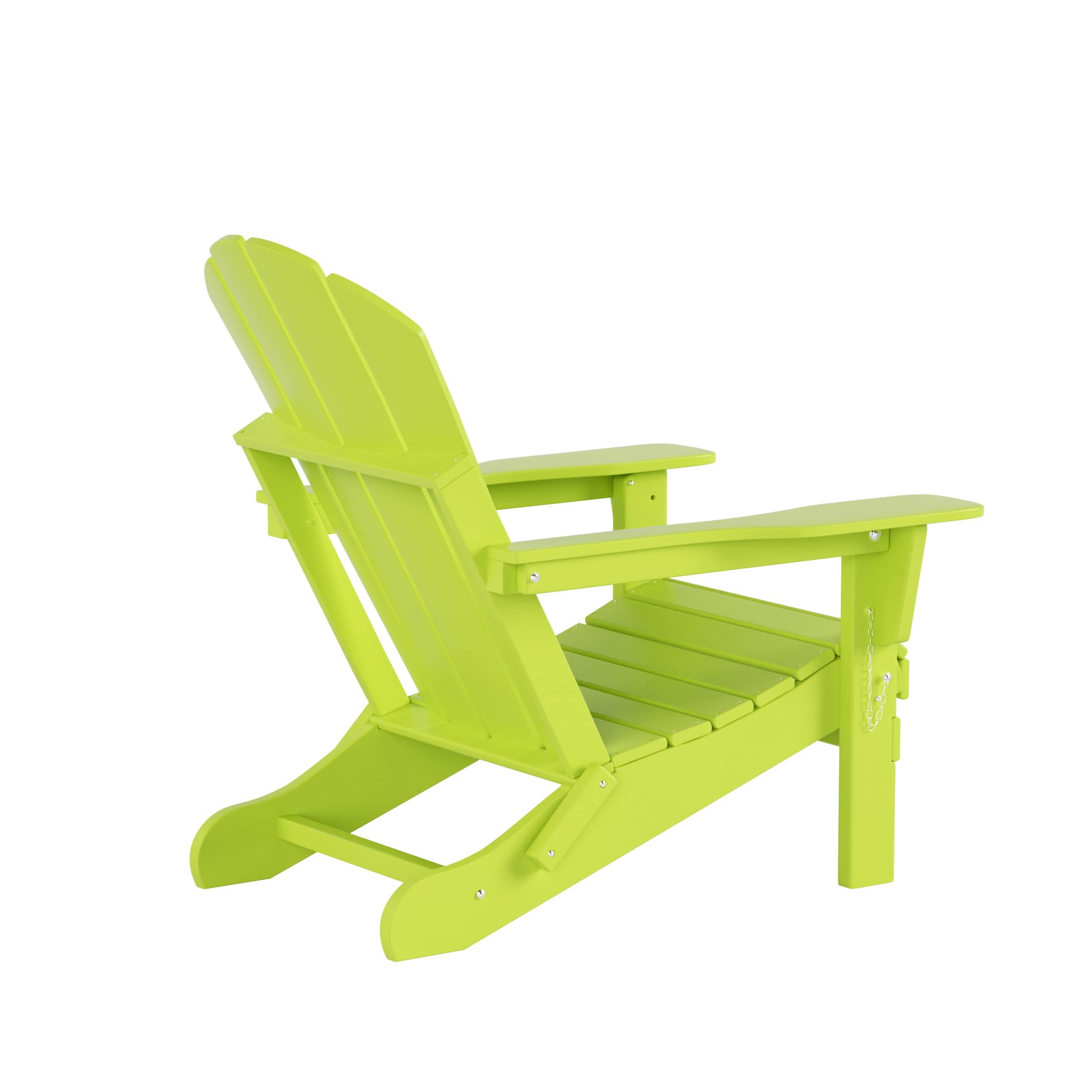 HDPE Adirondack Chair Set with Ottoman & Table - Outdoor Patio Furniture for Garden, Backyard