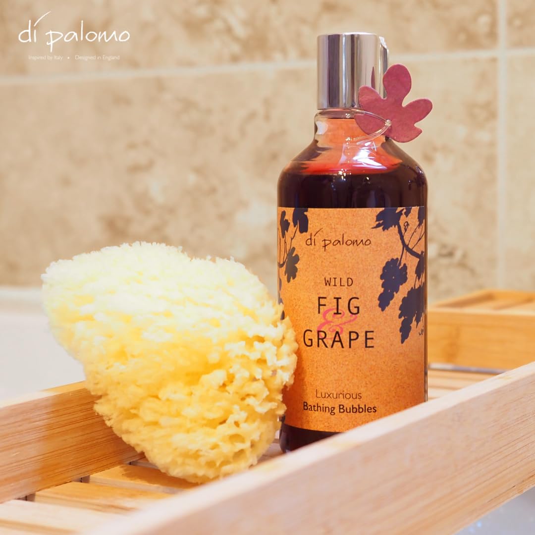 Di Palomo Vegan Wild Fig & Grape Luxury Bathing Bubbles 300ml - Foaming Bubble Bath & Body Wash with Nourishing Skin Care | Relaxing Bath Foam Gift Set for Women - Perfect for Spa Nights, Self-Care Rituals & Romantic Gifts
