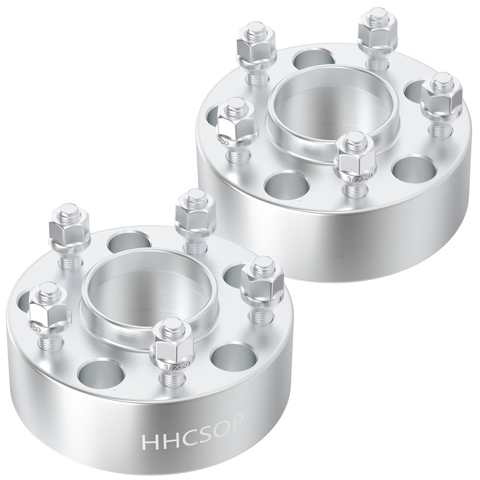 5x4.5 to 5x114.3 Wheel Spacers 2 Inch (2PCS) - Compatible with Ford Mustang, Ranger, Edge, Explorer, Crown Victoria | Lincoln Aviator, Town Car, Mark 7 - Hub Bore 70.5mm with 1/2