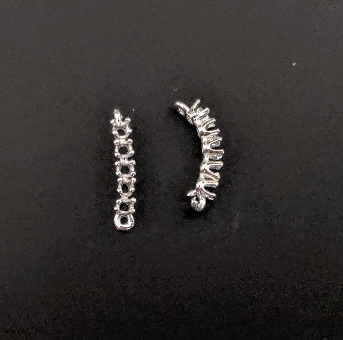 Solid Sterling Silver or Yellow/White Gold Dangle Extender with Accents - Open Ring Jewelry Made in USA (14909010253) - Perfect for Necklace Extensions & Layered Jewelry Styles