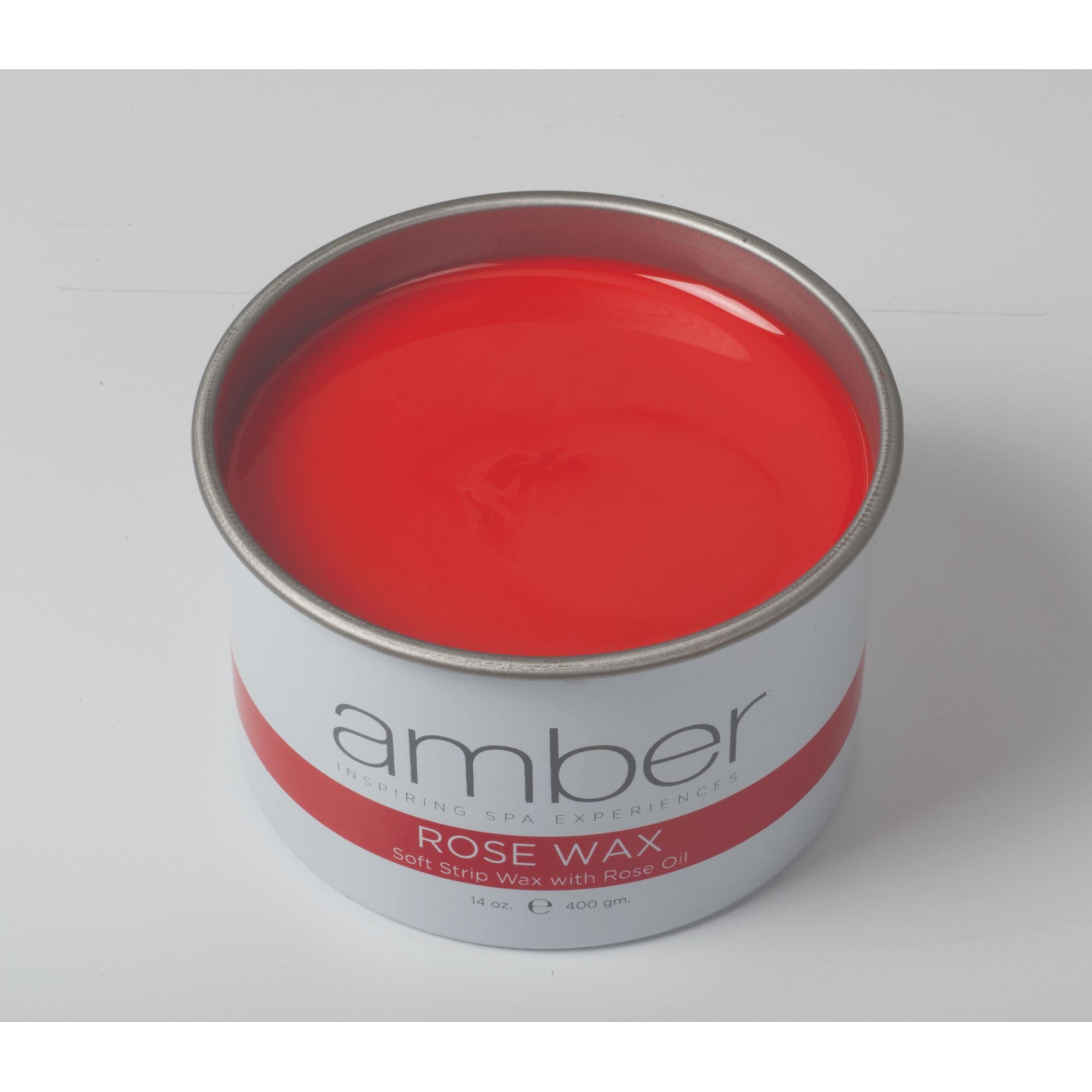 Amber Depilatory Wax with Rose Extract - Natural Hair Removal for Smooth Skin - Perfect for Home Waxing & Salon Use