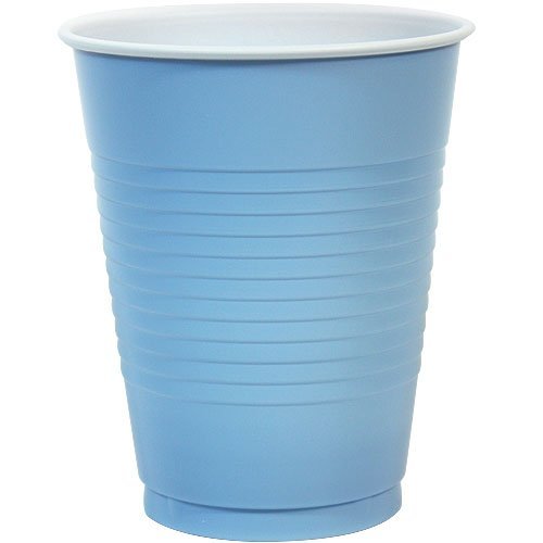 18oz Light Blue Plastic Party Cups - Pack of 16 | Durable Disposable Cups for Parties, BBQs, Picnics & Outdoor Events | BPA-Free Drinking Cups for Beer, Soda & Cocktails