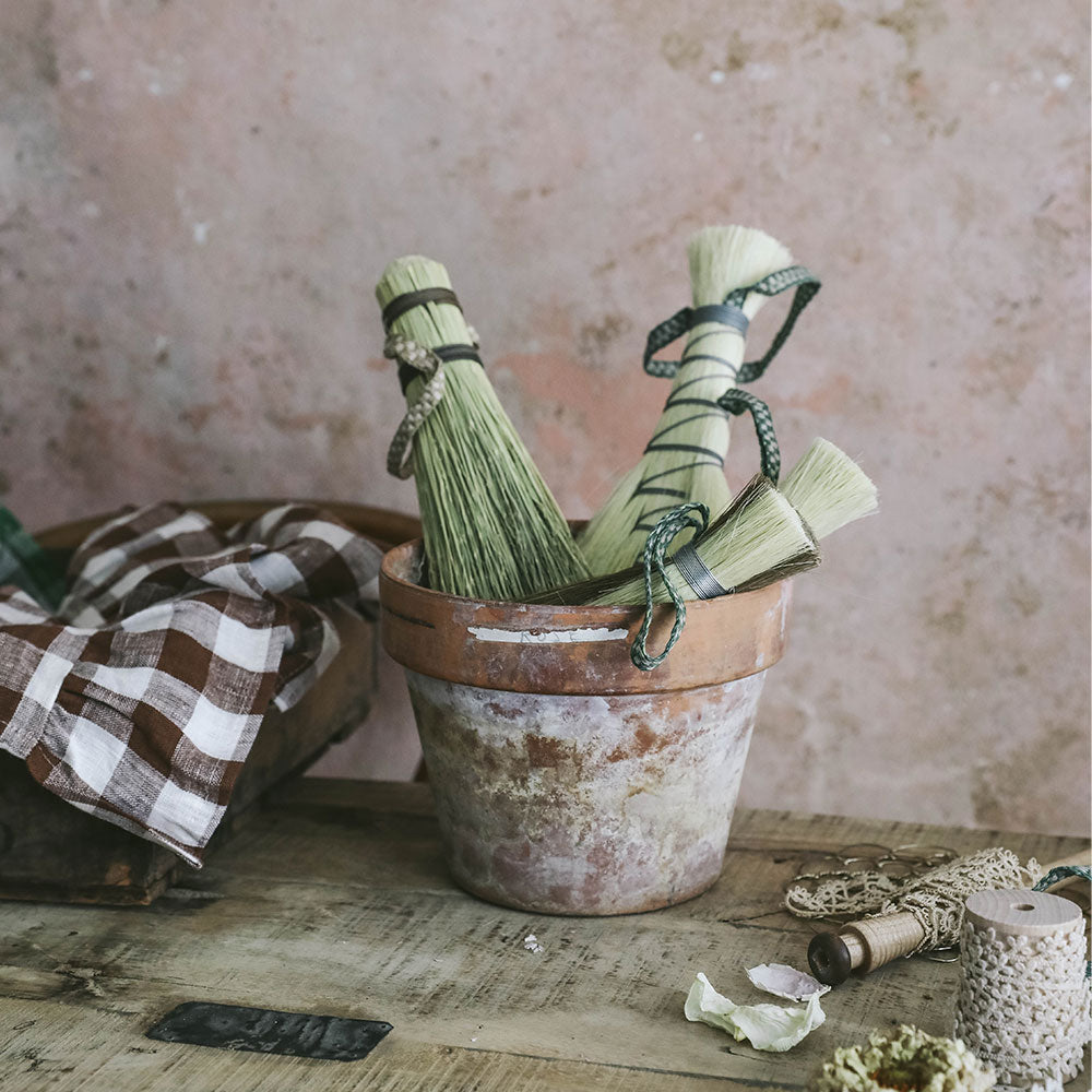 Handmade Wire Wrapped Tampico Hand Brush - Natural Fiber Cleaning Brush for Kitchen, Grill & Outdoor Use - Durable Scrub Brush for Pots, Pans & Camping Gear