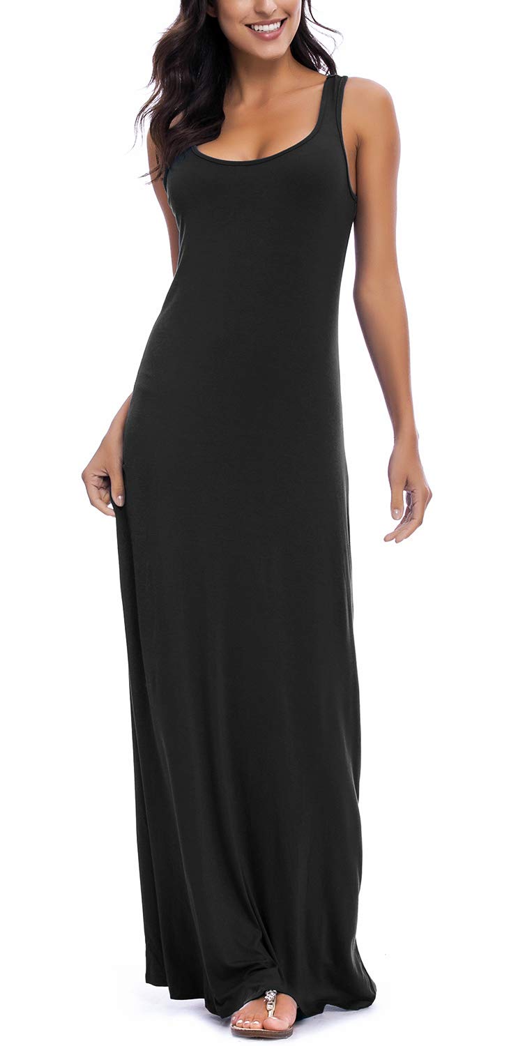 Women's Sexy Tank Top Maxi Long Dress - Sleeveless Summer Beach Dress for Women, Casual Flowy Sundress, Perfect for Vacations, Pool Parties & Date Nights