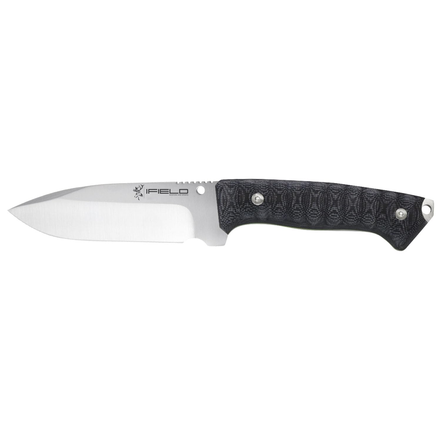 iFIELD Survival Knife with Satin MOVA Blade - Tactical Camping Knife with Sheath for Outdoor Activities, Hunting, Fishing & Emergency Preparedness | Perfect for Hiking, Bushcraft & Survival Gear Enthusiasts
