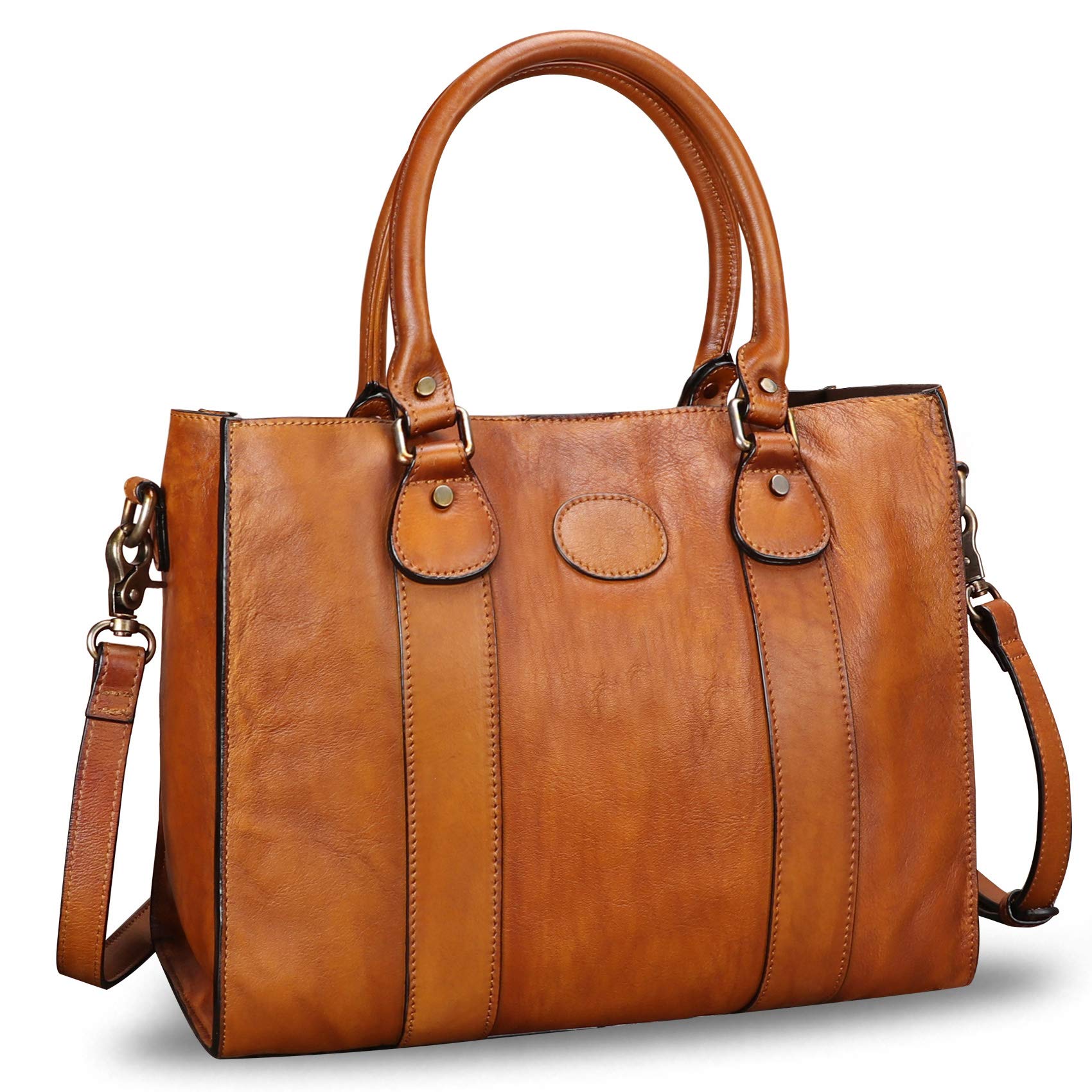 **Genuine Leather Satchel Handbags for Women - Top Handle Shoulder Bag & Crossbody Tote - Perfect for Work, Travel & Everyday Use**