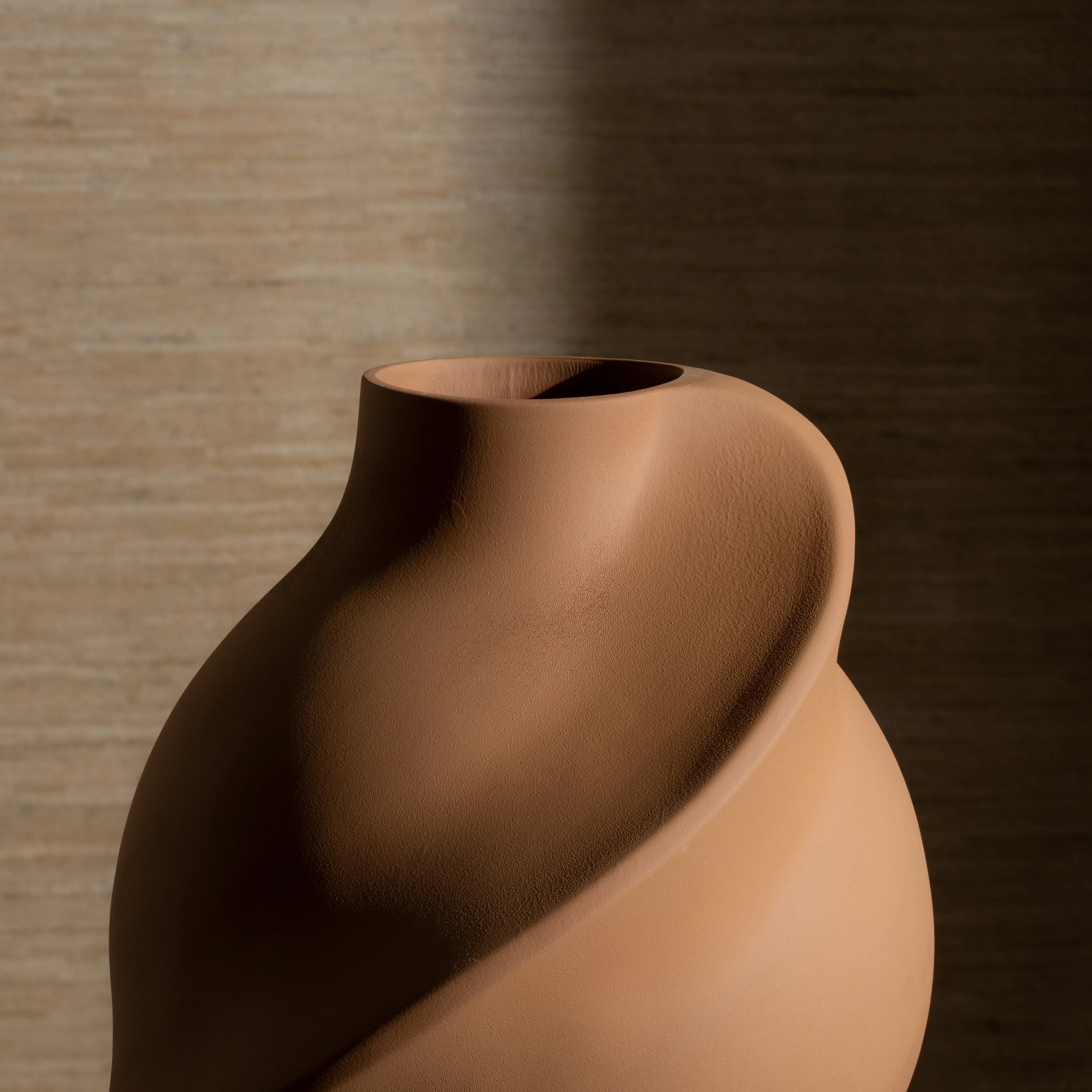 Pirout Ochre Vase - Handcrafted Ceramic Home Decor for Living Room, Dining Table & Wedding Centerpieces