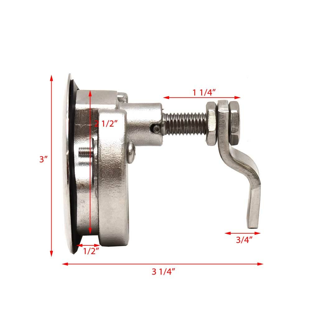 Southco 2349892 Stainless Steel Boat Locking Compression Latch - Flush Mount Design for Marine & RV Applications | Secure Cabinet & Hatch Locking Solution