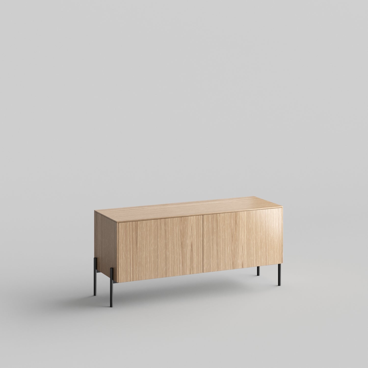 White Oak Besta 2-Door Cabinet Kit - Modern Storage Solution for Living Room, Bedroom & Home Office
