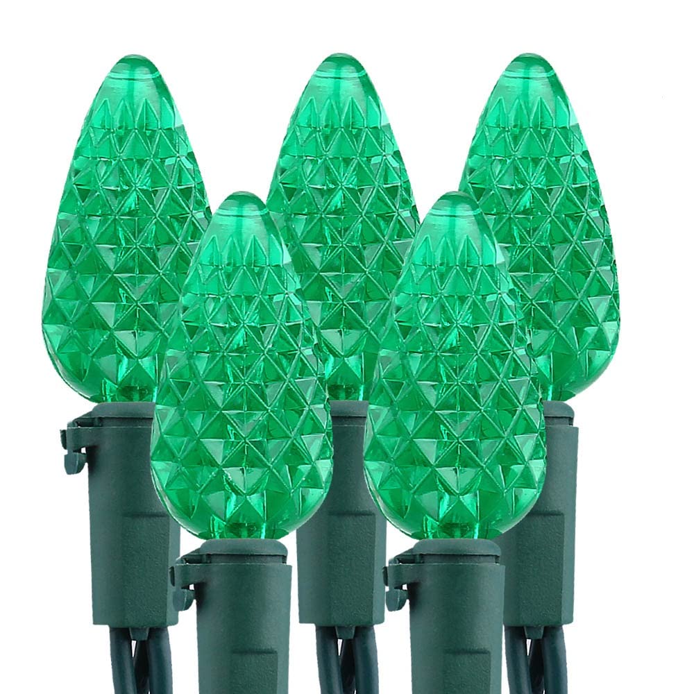 Brizled C5 Green Christmas Lights - 100 LED 33ft Outdoor String Lights, Connectable 120V UL Certified for Christmas Tree, Halloween & Party Decorations | Perfect for Roof, Room, Yard & Holiday Events