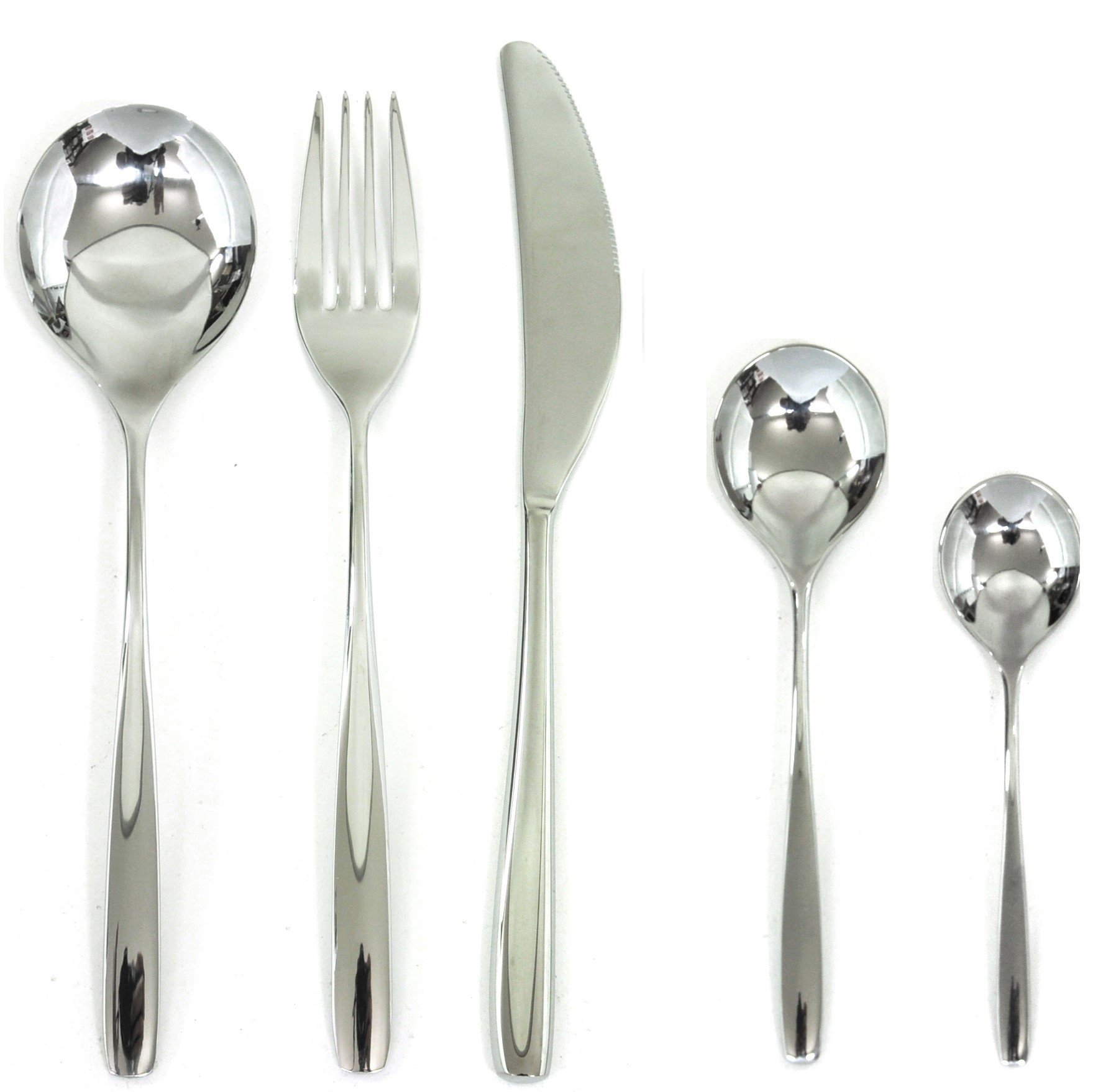 Premium MEPRA Stainless Steel Flatware Set - 18/10 Silver Mirror Polished Cutlery for Elegant Dining, Wedding Gifts & Home Entertaining