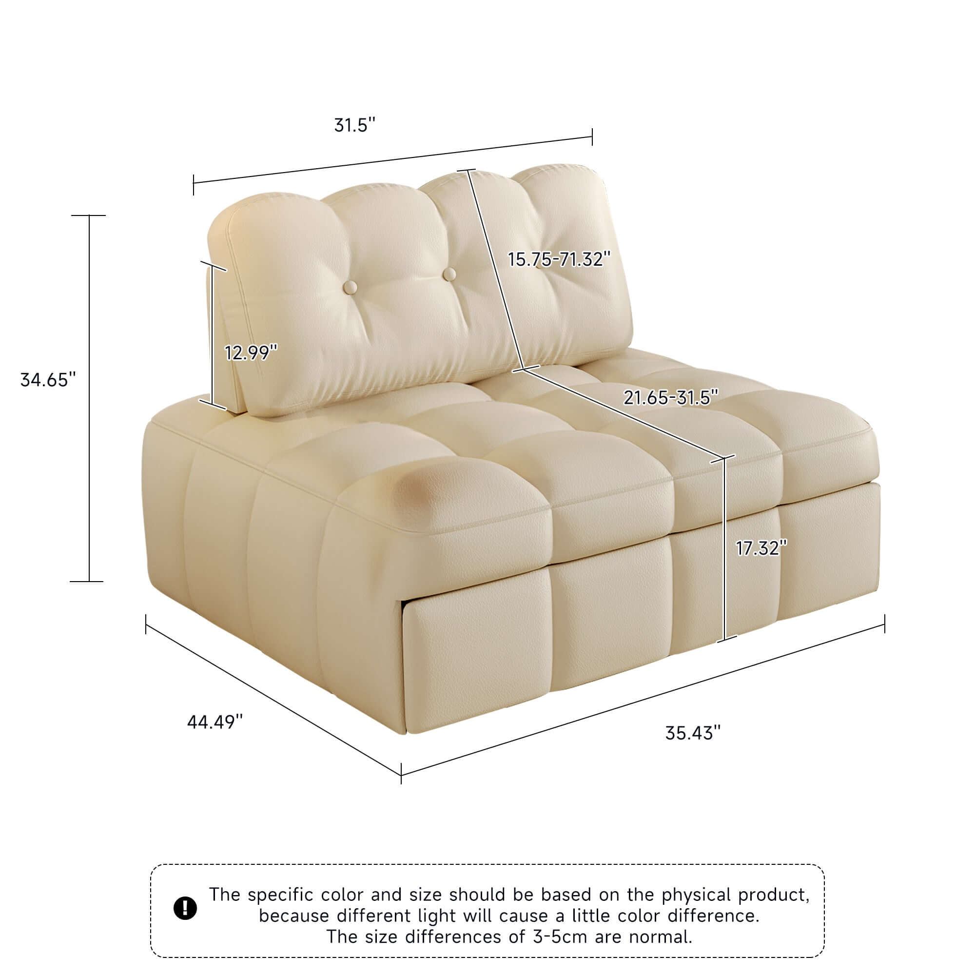 Modern Convertible Sofa Bed - Space Saving Sleeper Couch for Small Apartments & Guest Rooms | Perfect for Studio Living, Overnight Guests & Multi-Functional Spaces