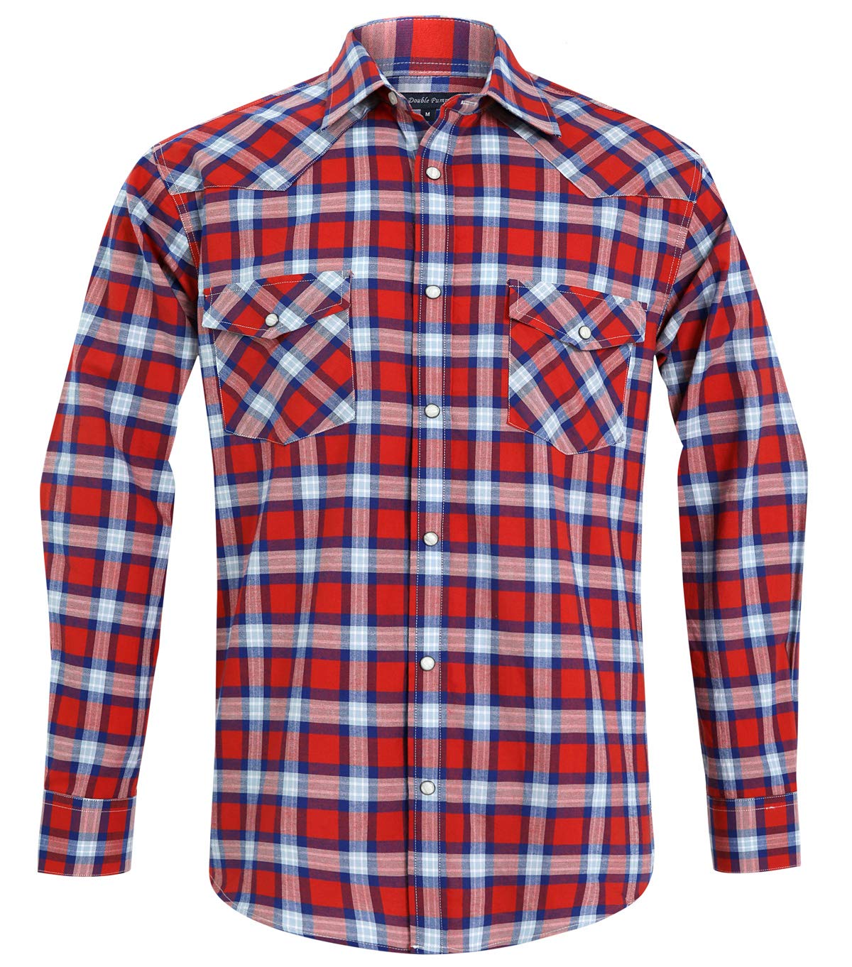 Men's Western Snap Button Plaid Long Sleeve Shirt - Regular Fit Casual Shirt for Cowboy Style, Rodeo, Country Music Festivals & Outdoor Adventures