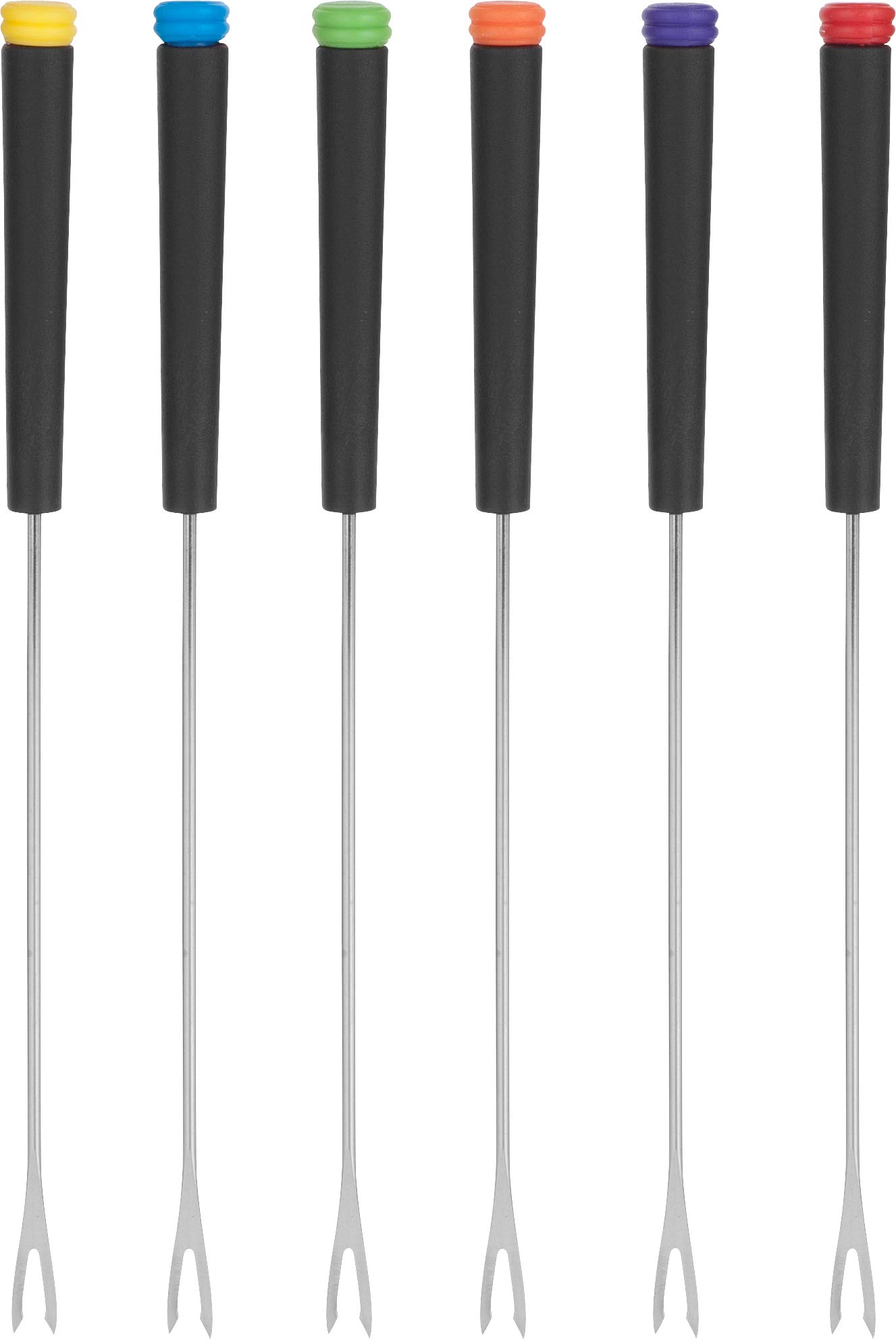 Premium Stainless Steel Meat Fondue Forks Set of 6 - Heat-Resistant Forks for Cheese & Chocolate Fondue, BBQ, Hot Pot - Perfect for Parties, Dinner & Family Gatherings