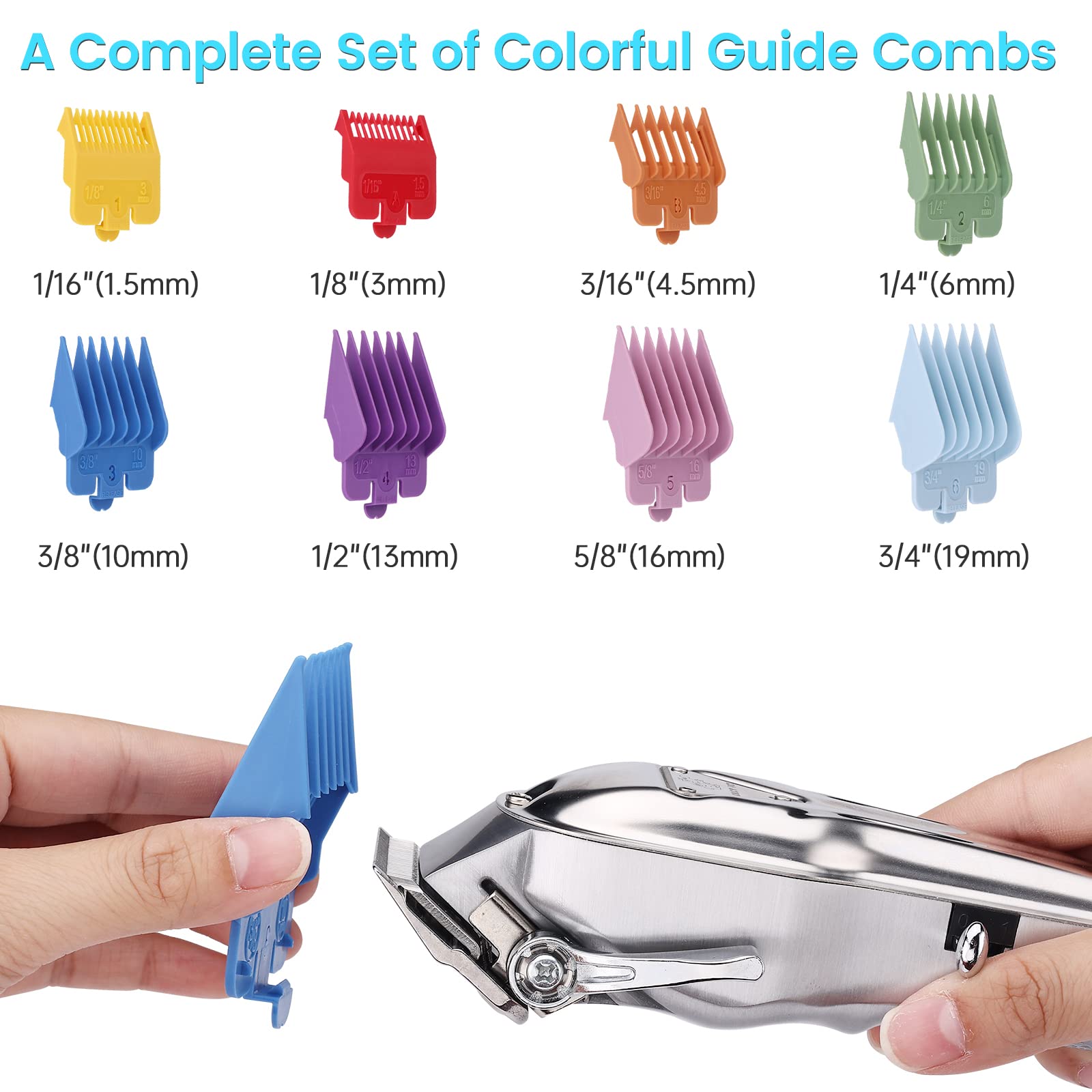Professional Dog Clippers for Thick & Heavy Coats - Waterproof, Low Noise Rechargeable Cordless Dog Grooming Kit with Stainless Steel Blades - Perfect for Home Pet Grooming & Professional Use