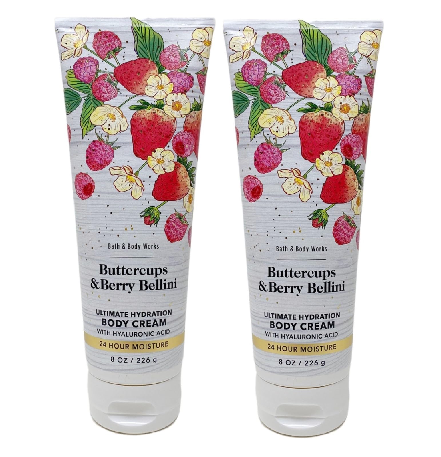 Buttercups & Berry Bellini 2-Pack Hydrating Body Cream Bundle by Bath & Body Works - Ultra Moisturizing for Dry Skin | Perfect for Daily Use, Gift Sets & Spa Nights