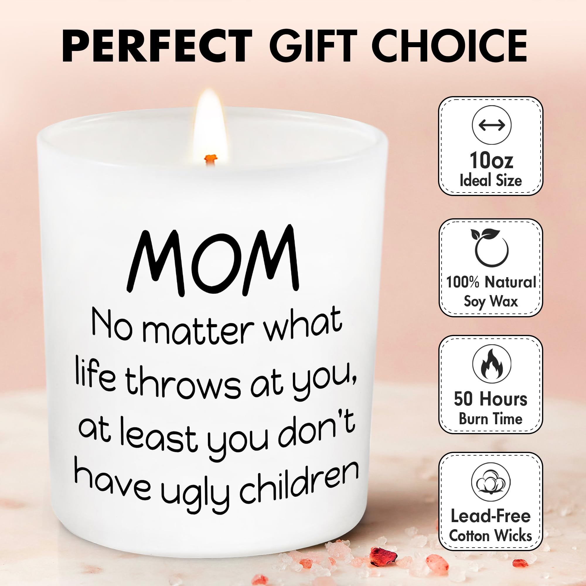 10oz Scented Candle - Thoughtful Christmas & Birthday Gift for Mom from Daughter or Son | Perfect for Relaxation, Home Decor & Aromatherapy