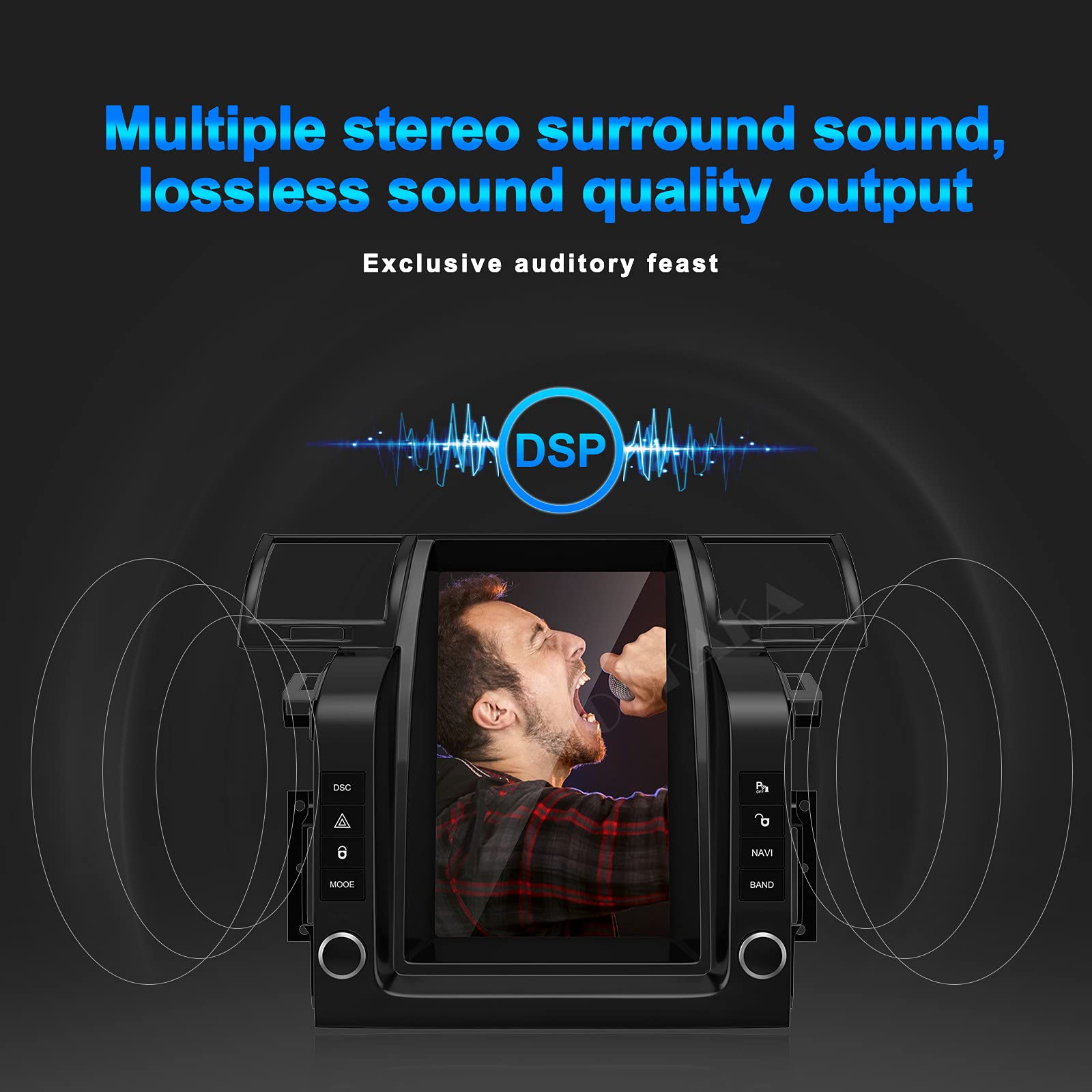 MOOKAKA 12.1 Inch Android 11 Tesla Style Car Stereo - 1 Din Multimedia Player with Wireless CarPlay, Bluetooth, DSP & GPS Navigation (3+32GB 8-Core) for 2005-2009 Land Rover Range Rover Sport | Perfect for Road Trips & Daily Commuting