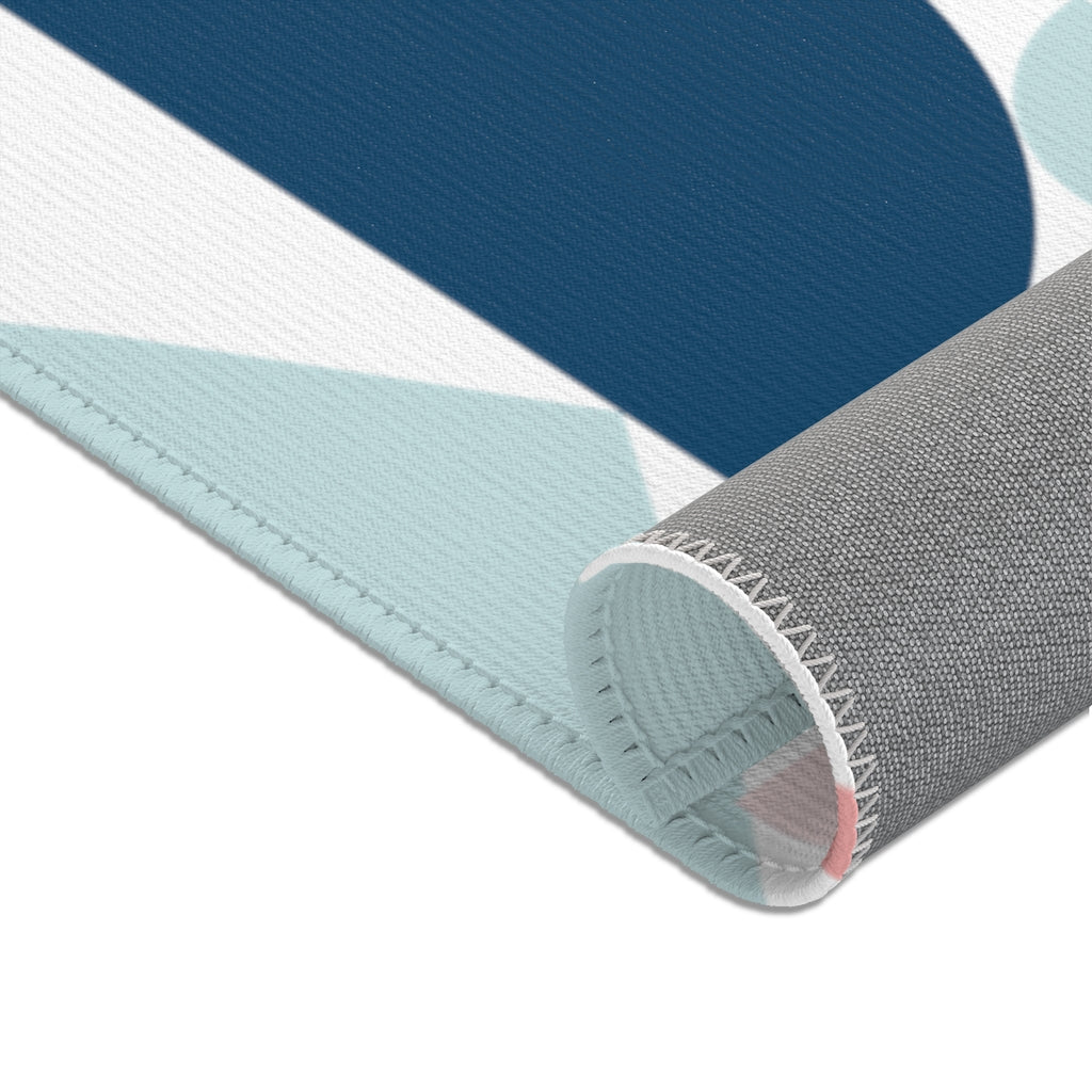 Pastel Retro Abstract Design Area Rugs - Soft Non-Slip Living Room Bedroom Decor for Boho Chic Home Style