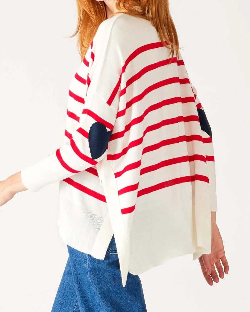 Amour Sweater with Heart Patch Collection | Cute Knit Pullover for Women | Perfect for Valentine's Day, Date Nights & Casual Outfits