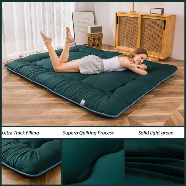 MAXYOYO Japanese Floor Futon Mattress - Portable Foldable Tatami Mattress for Guest Bed, Camping & Small Space Living | Comfortable Floor Sleeping Solution