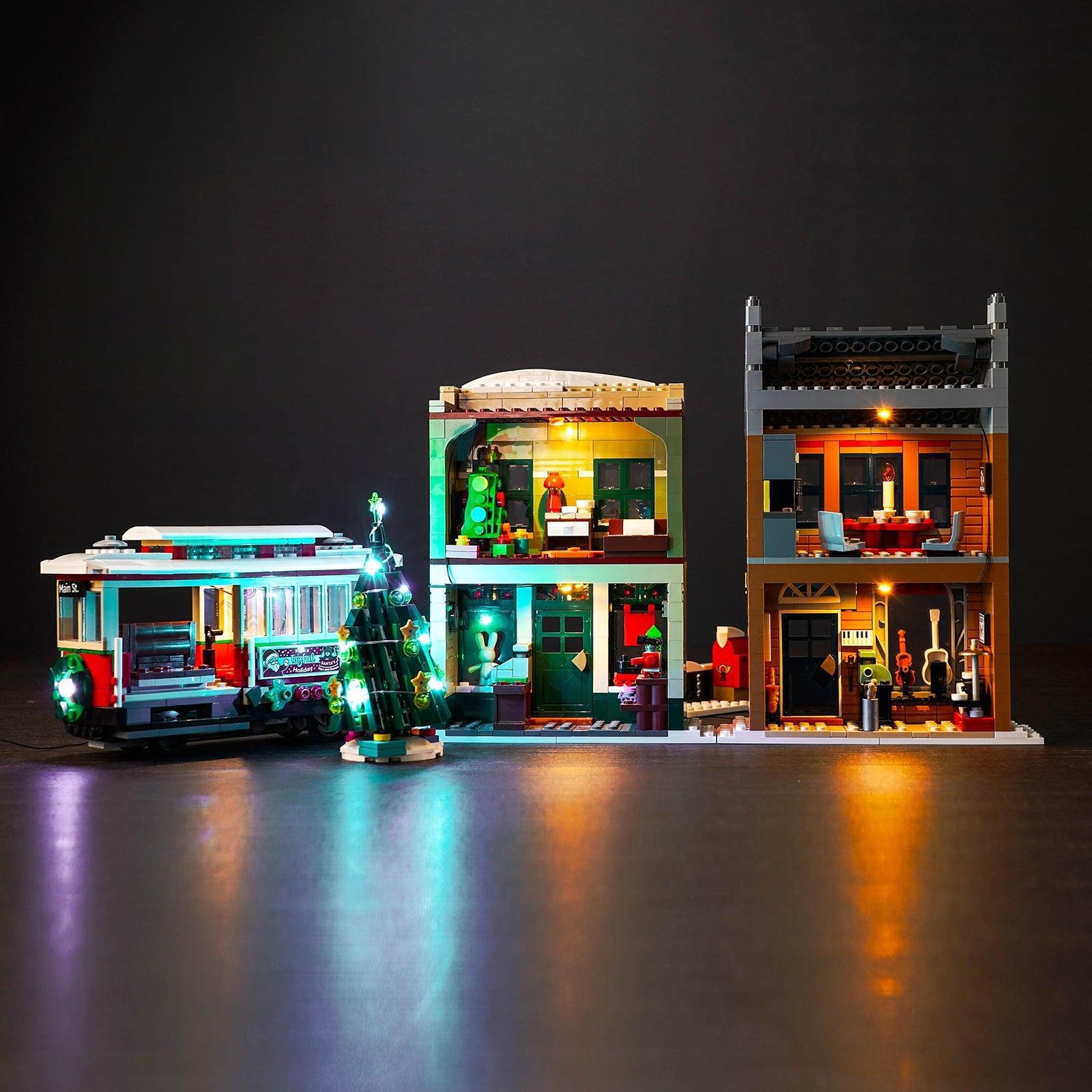 LEGO Holiday Main Street ICONS 10308 Building Kit with LED Lights - Christmas Village Display & Winter Holiday Decor for Home & Office