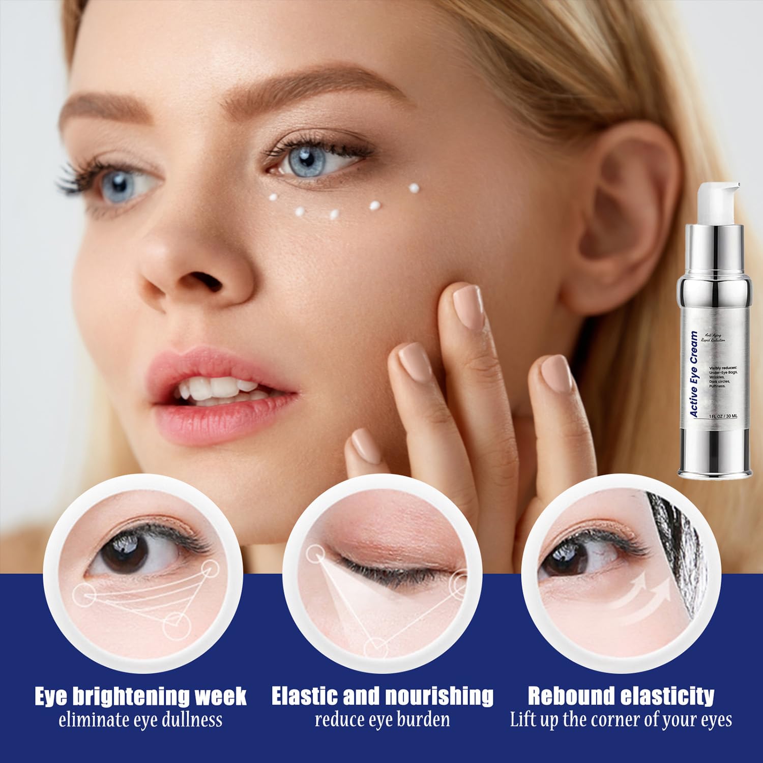 Seagrill Anti-Wrinkle Essence & Serum - 2 Minute Wrinkle Reduction, Dark Circle & Puffiness Eye Cream for Women - Perfect for Daily Skincare & Nighttime Routine