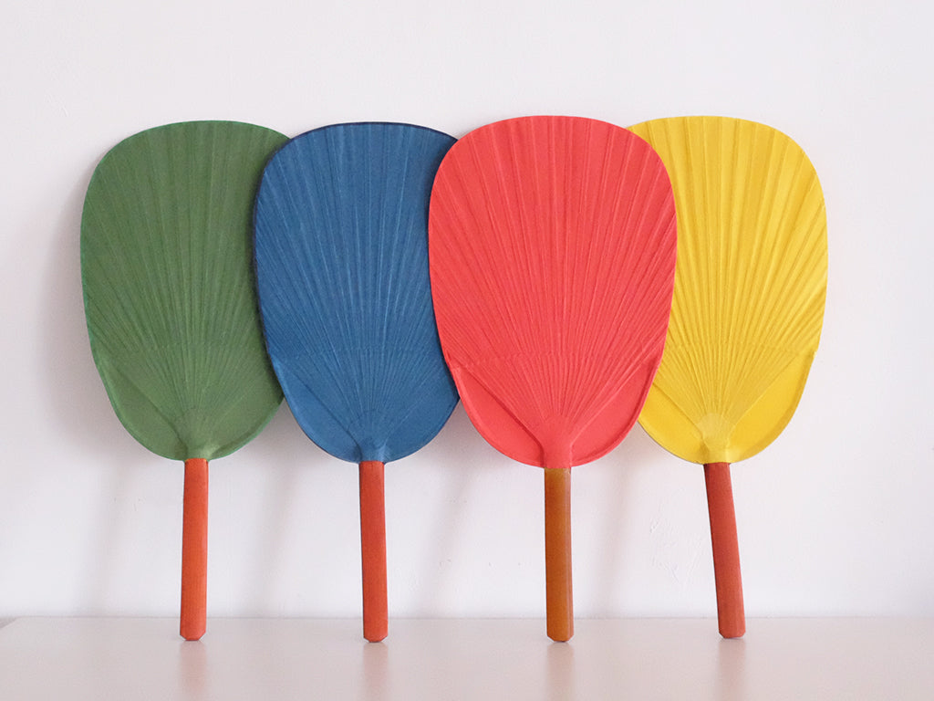 Colorful Japanese Washi Paper Marugame Fans - Handmade Traditional Folding Fans for Home Decor, Wedding Favors & Summer Cooling