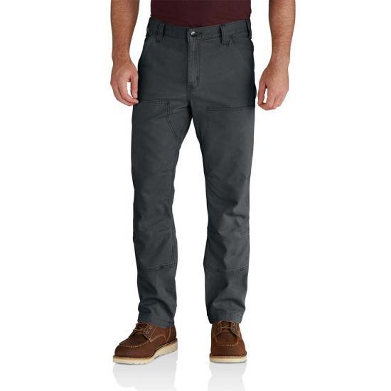 Durable Flex Rigby Double Front Work Pants for Men - Heavy Duty Shadow Workwear - Perfect for Construction, Carpentry & Outdoor Labor
